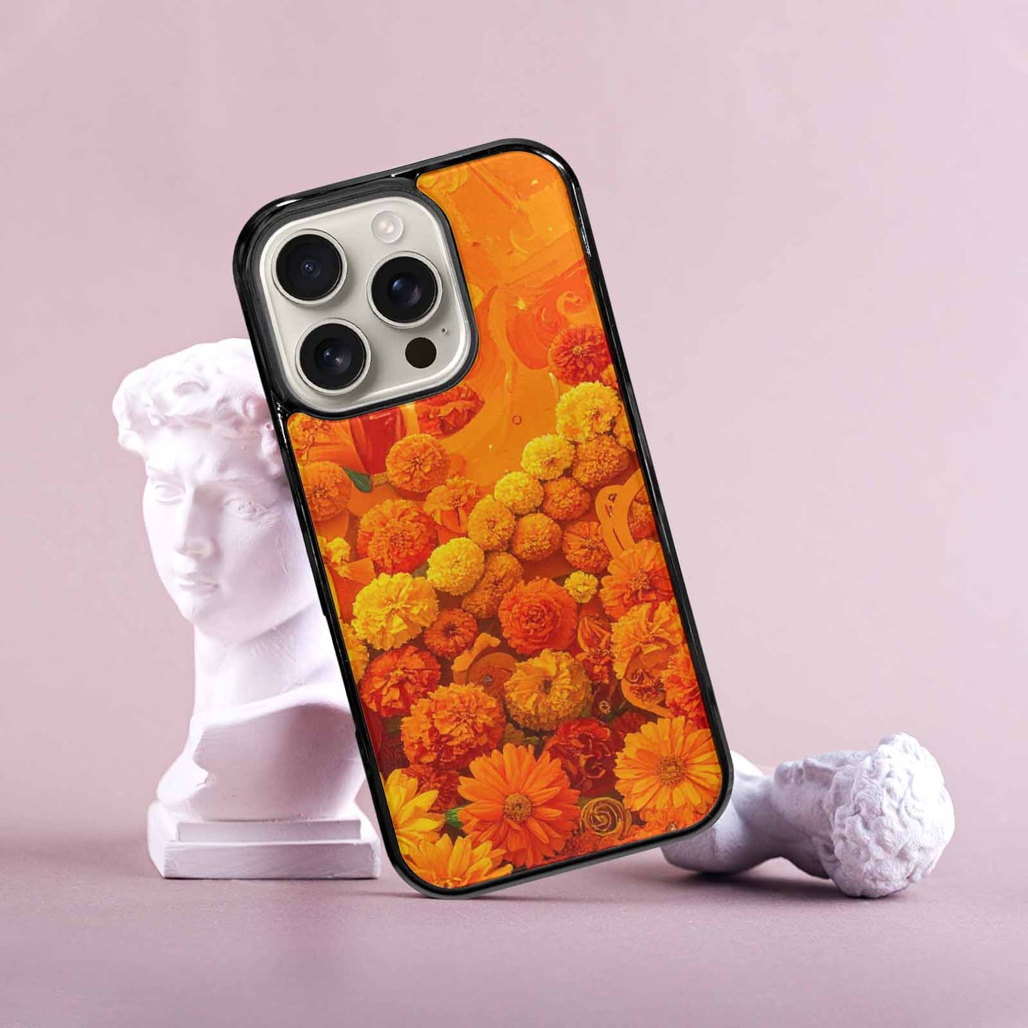 iPhone 16 Pro Case — Marigold Day Of The Dead Marigold, Custom Made Phone Cover
