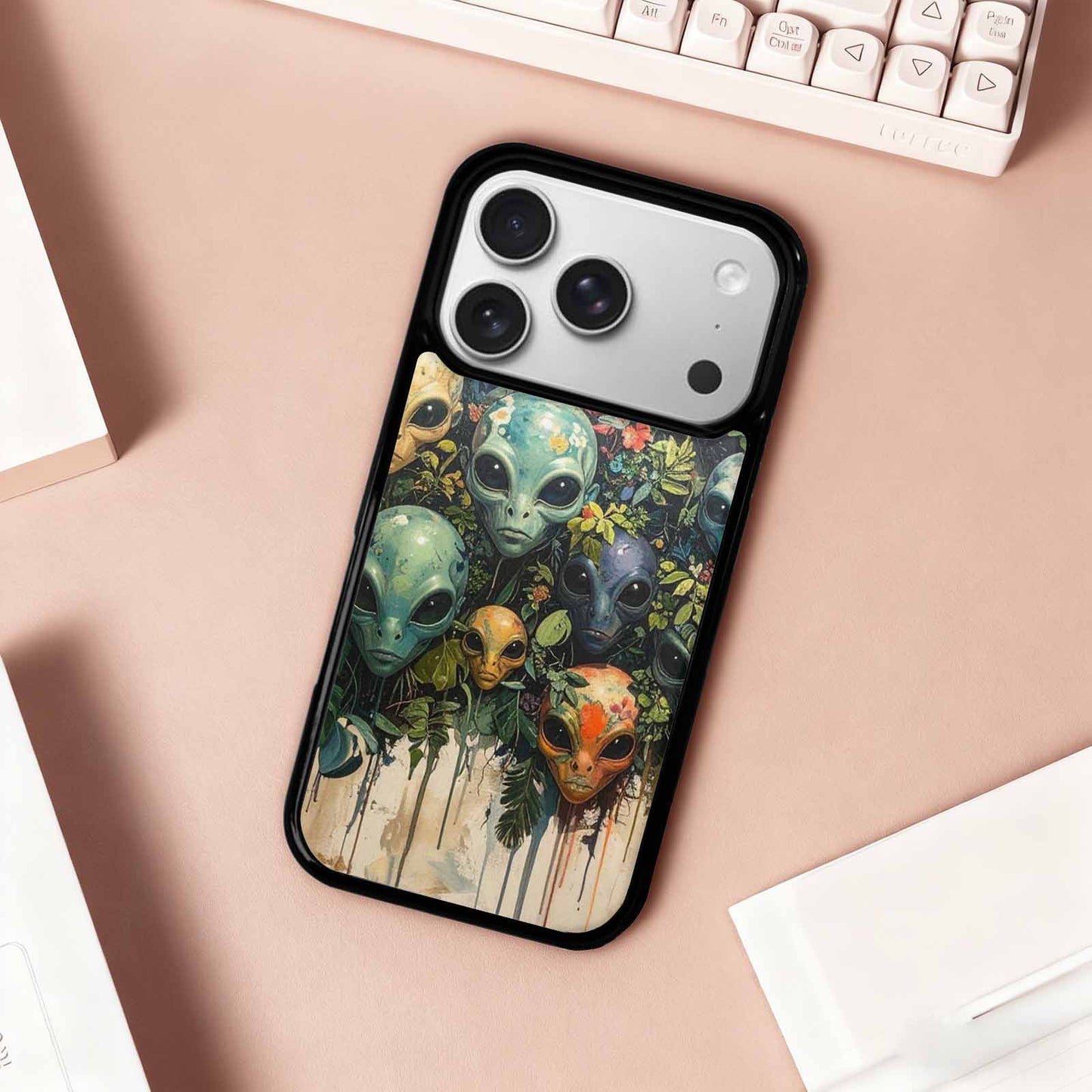 iPhone 17 Pro Case — Aliens Pattern Hundreds Of Sma Alien, Custom Phone Case