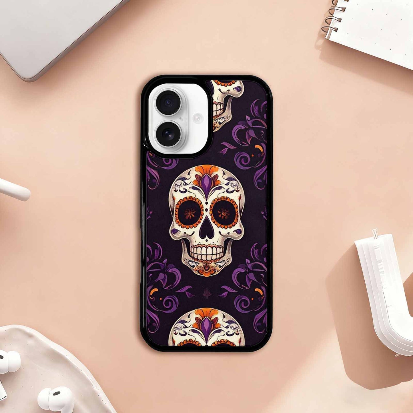 iPhone 17 Case — Skull Dark Art Gothic Print Gothic, Customized Protective Case