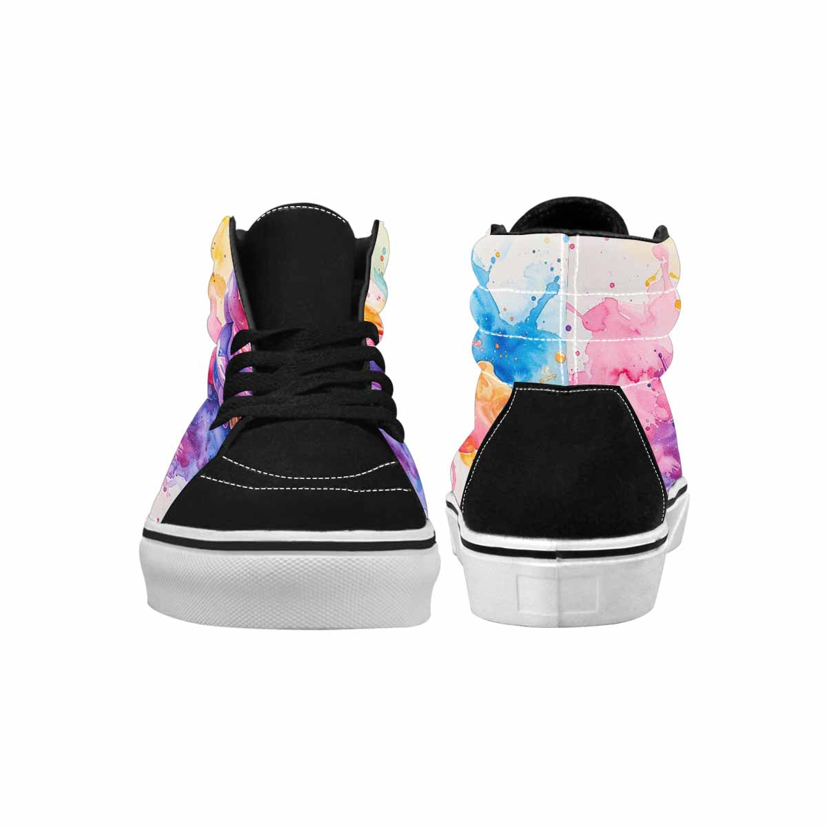WOMEN'S Melting Icecream Collage High Top Canvas Dreamcore Custom Sneakers