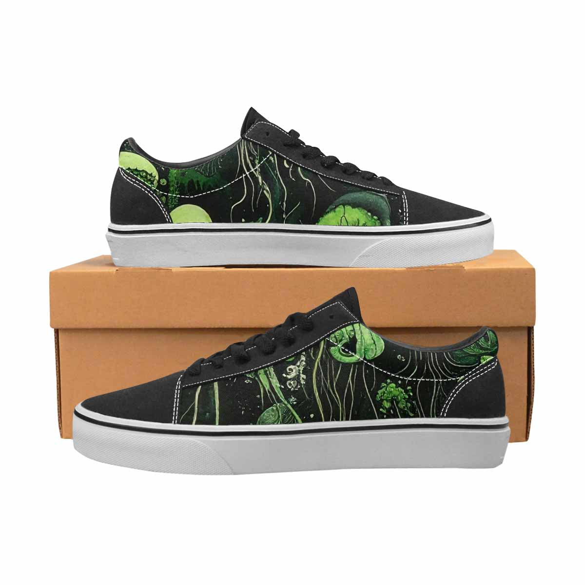 WOMEN'S Sea Creature Burst Lace-Up Canvas Grunge Custom Shoes