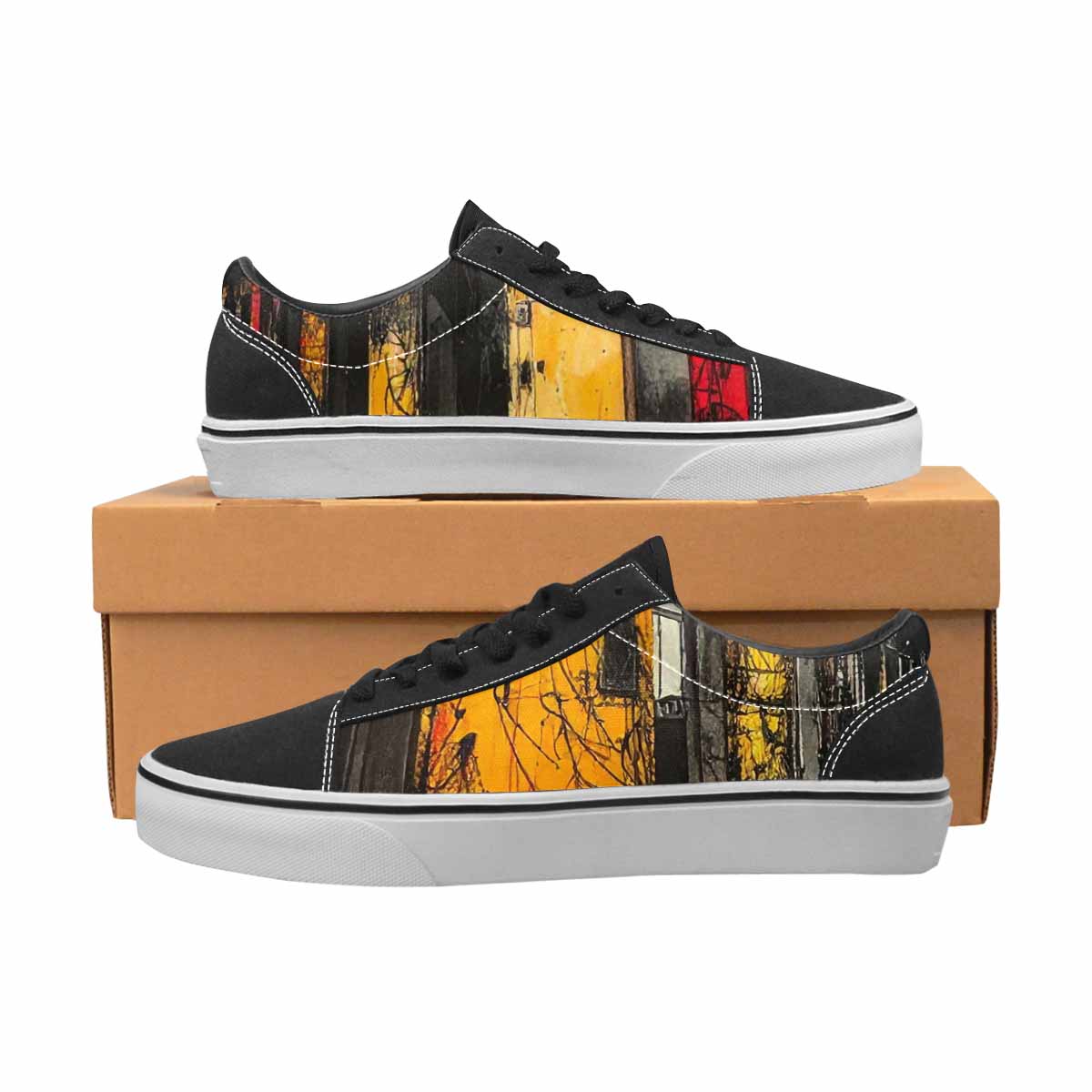 WOMEN'S Liminal Space Fragment Lace-Up Canvas Vivid Sneakers