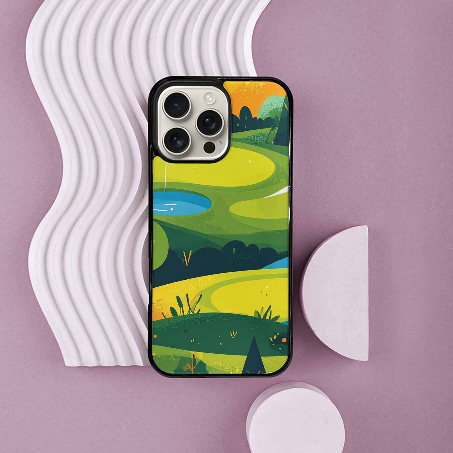 iPhone 16 Pro Max Case — Golf Cartoon Art Pattern, Custom Phone Case