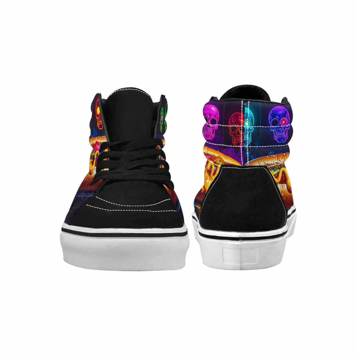 MEN'S Toxic Skeleton Hot Dog High Top Canvas Y2K Custom Shoes