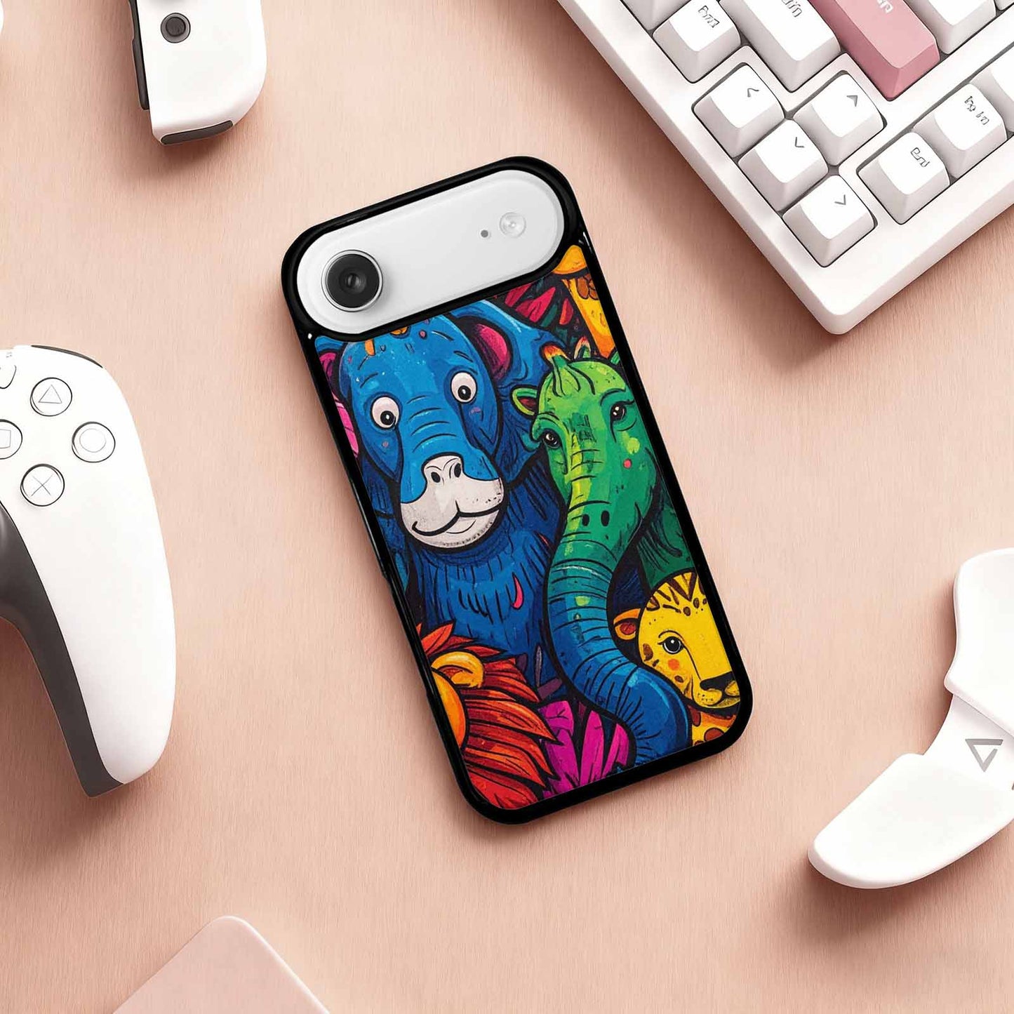 iPhone 17 Air Case — Seamless Tileable Pattern Of Overlapping Cartoon, Custom Phone Case