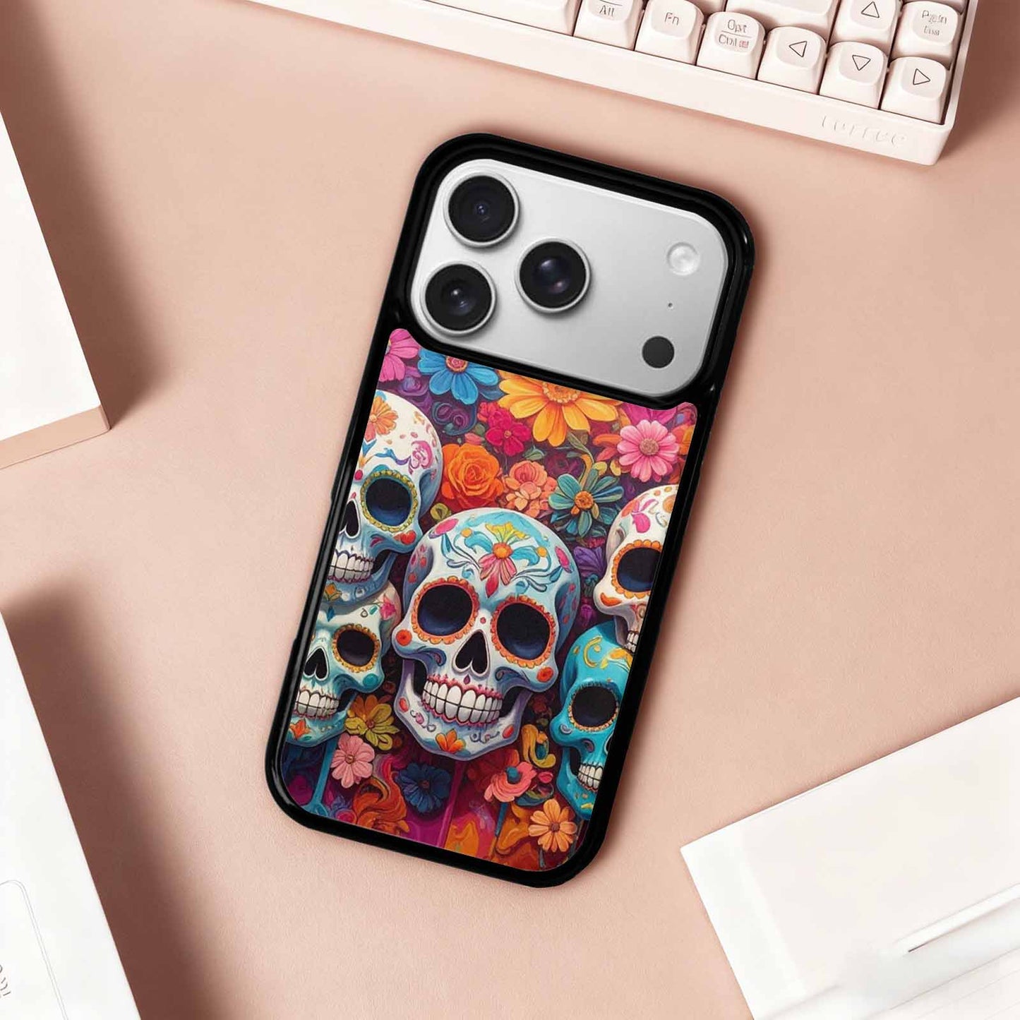 iPhone 17 Pro Case — Sugar Skullsmelting Sugar Skulls Tzs Gothic, Custom Phone Case