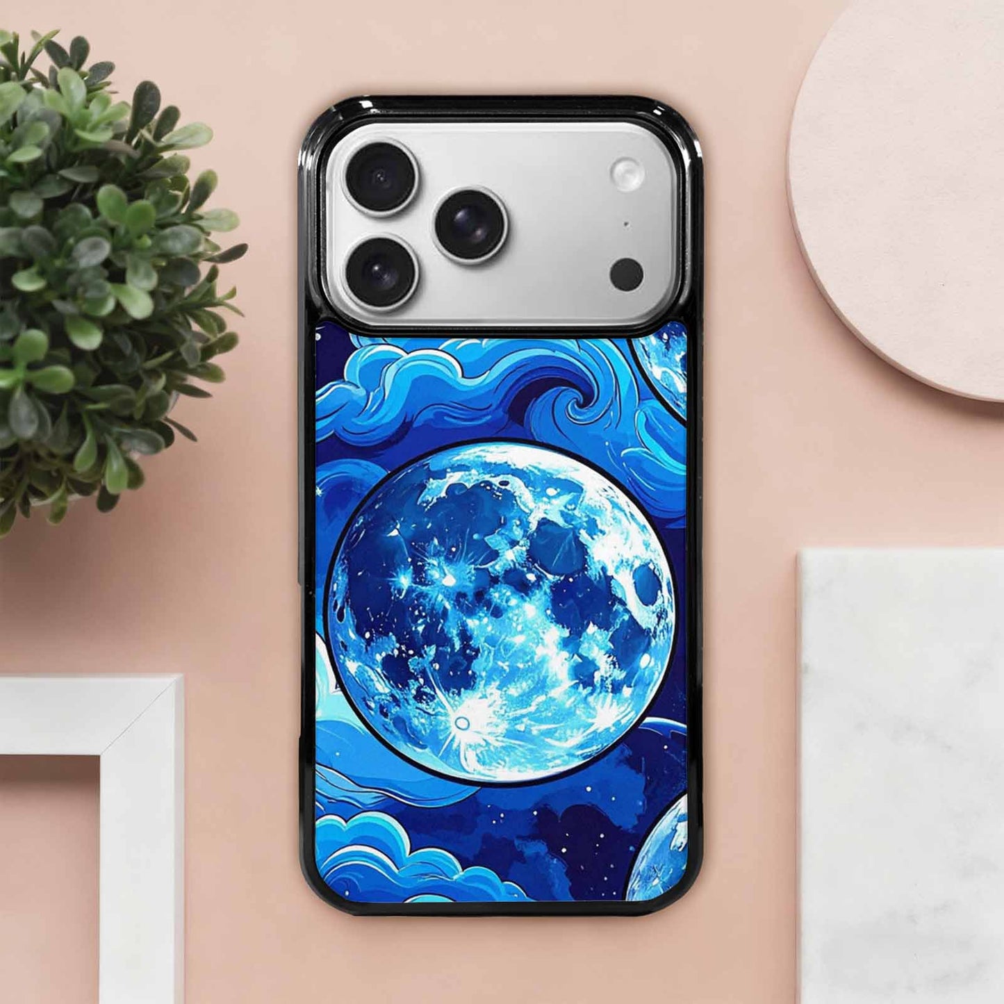 iPhone 17 Pro Max Case — Neon Winter Moon Cartoon Cute, Personalized Phone Case