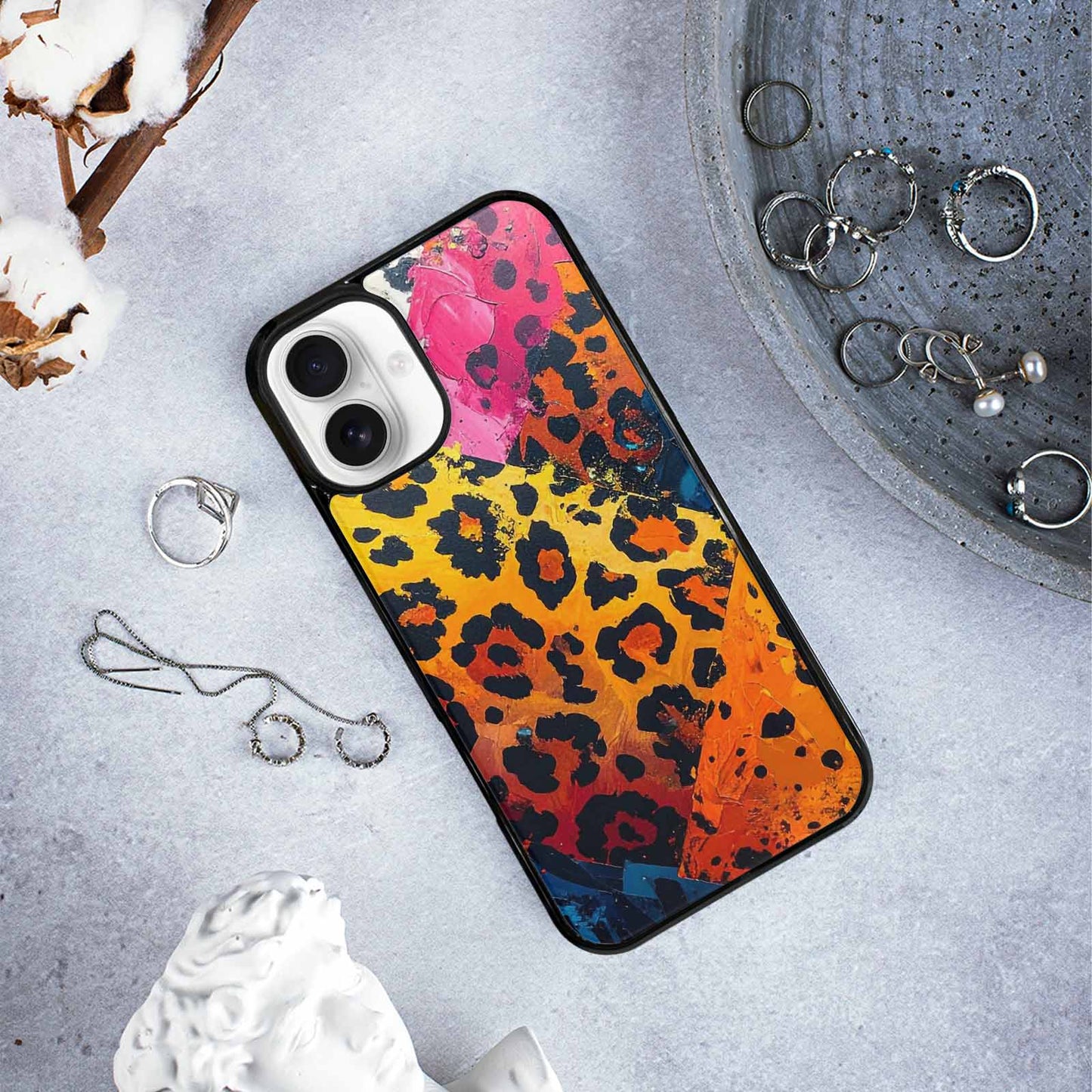 iPhone 16 Plus Case — Full Color Vibrant Animal Print Animal, Custom Printed Phone Case