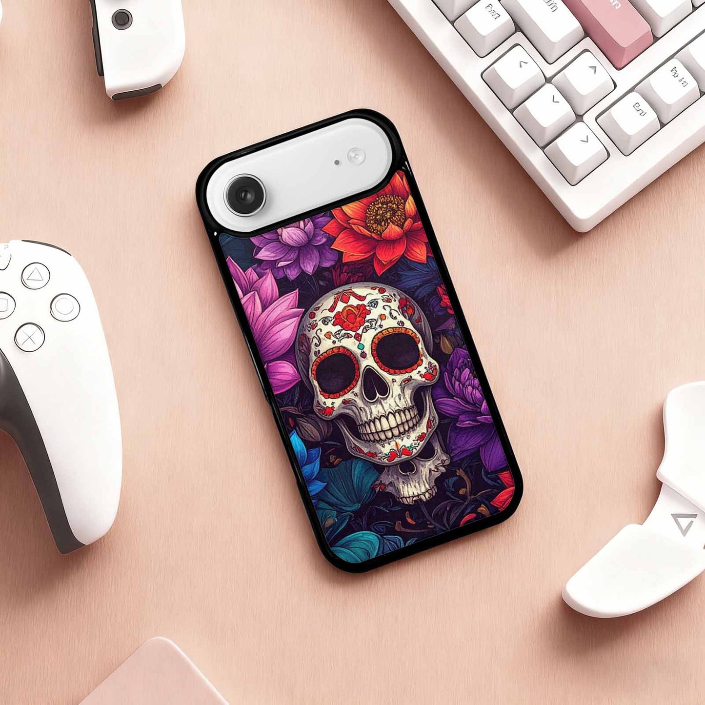 iPhone 17 Air Case — Lotus Many Hundreds Of Skulls Gothic, Custom Art Phone Cover