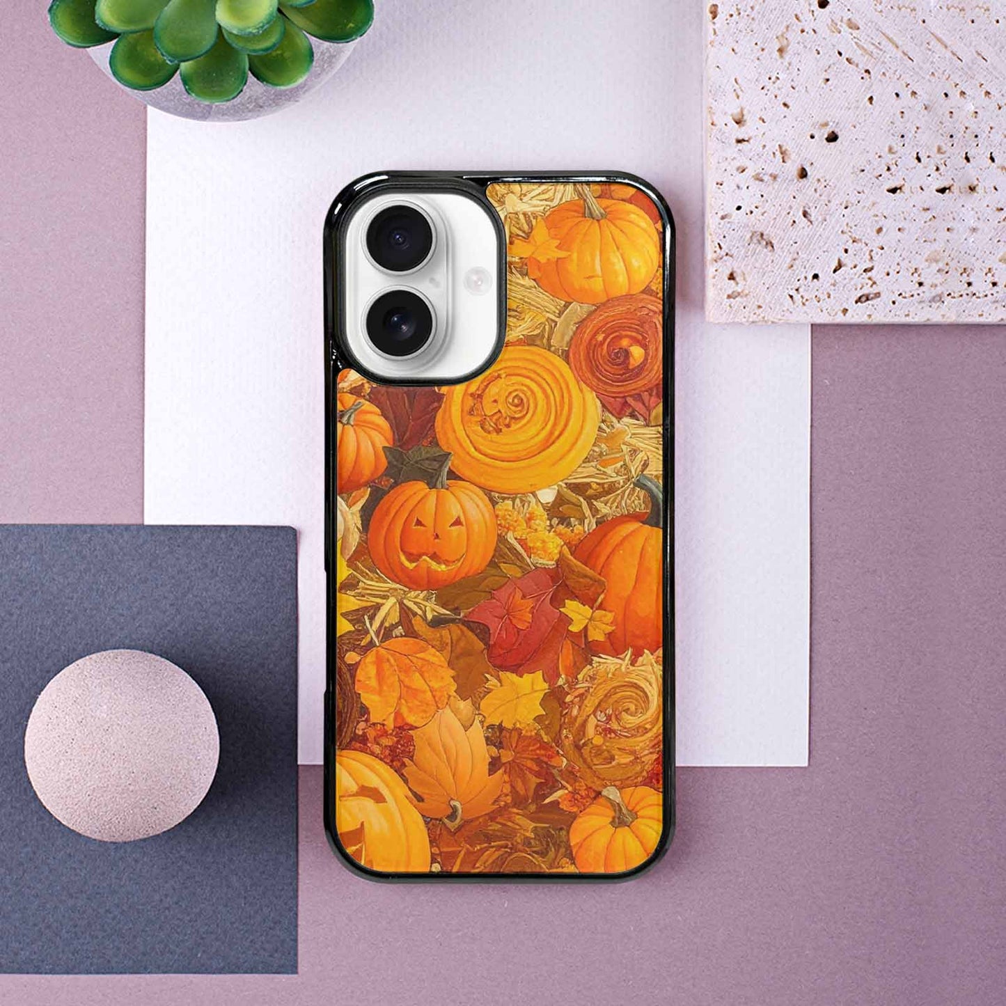 iPhone 16 Case — Autumn Pumpkin Patch Autumn Pumpkin Patch, Custom Printed Phone Case