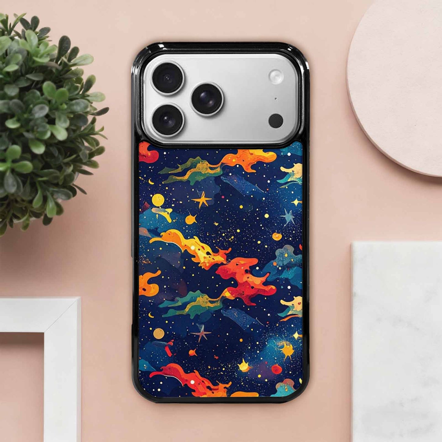 iPhone 17 Pro Max Case — Cosmic Camo Harmony Galaxy Space, Custom Phone Case