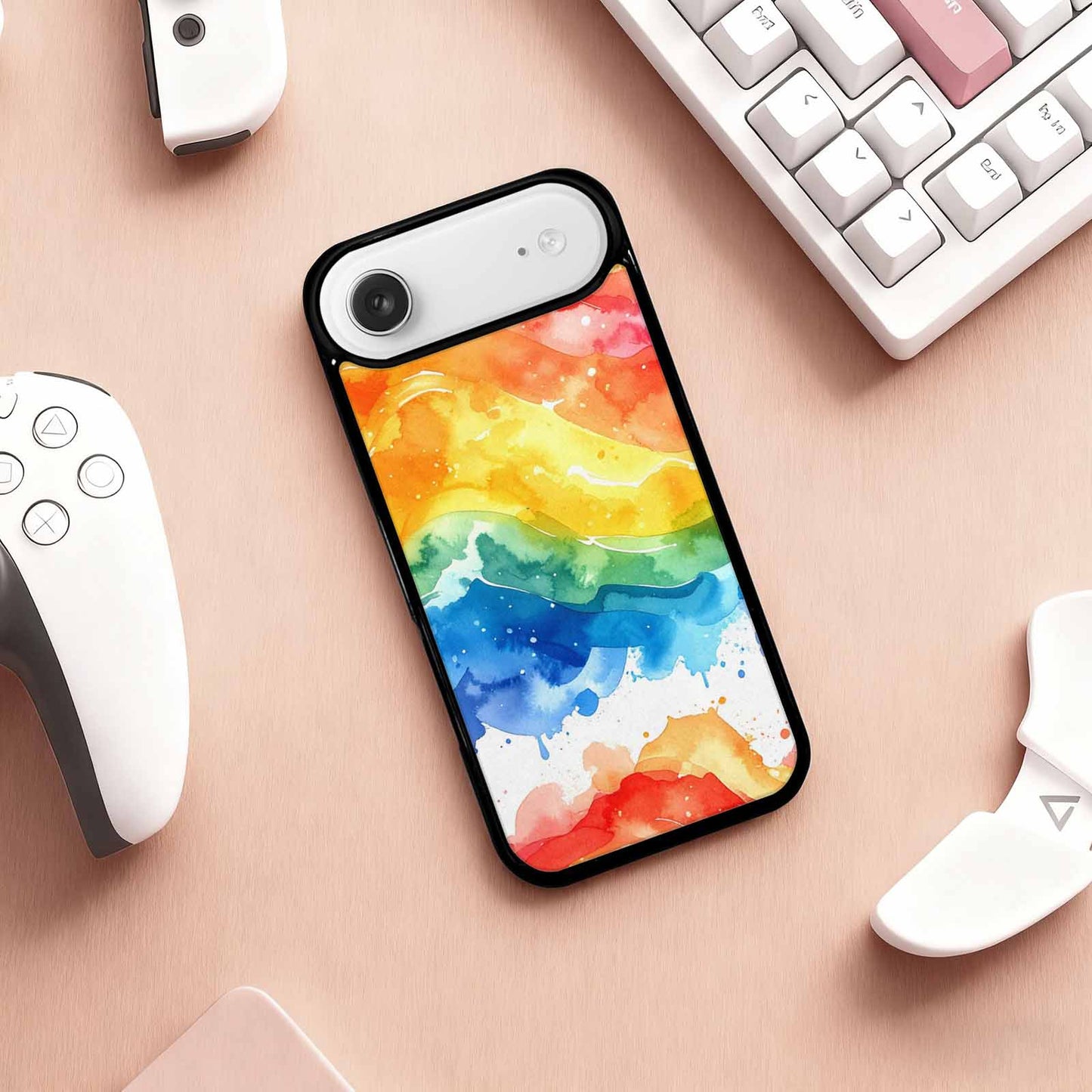 iPhone 17 Air Case — Watercolor Splash Abstract Pattern Seamless Watercolor, Personalized Phone Case