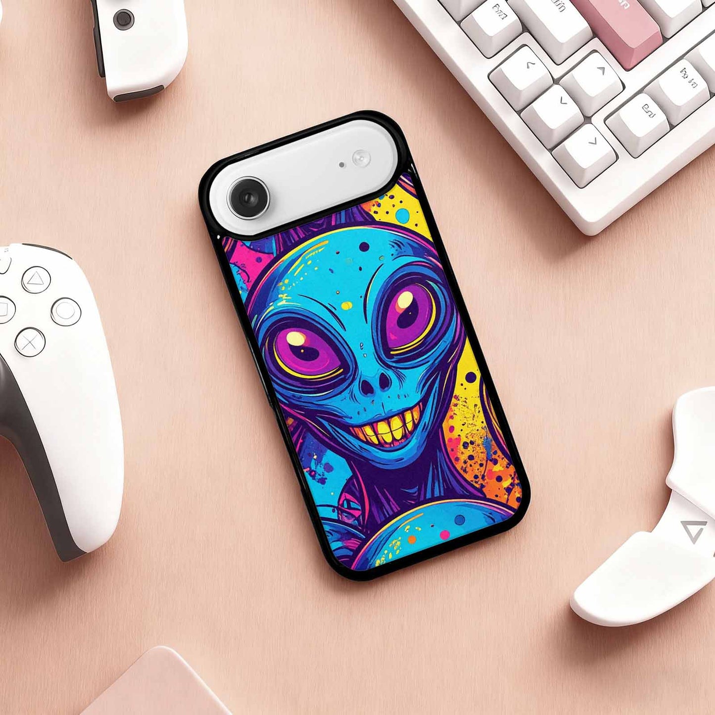 iPhone 17 Air Case — Alien Ufo Cartoon Art Pattern Alien, Custom Designed Case Cover