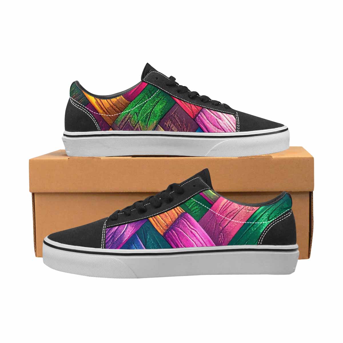 MEN'S Polysexual Flag Color Canvas Lace-Up Dreamcore Custom Sneakers