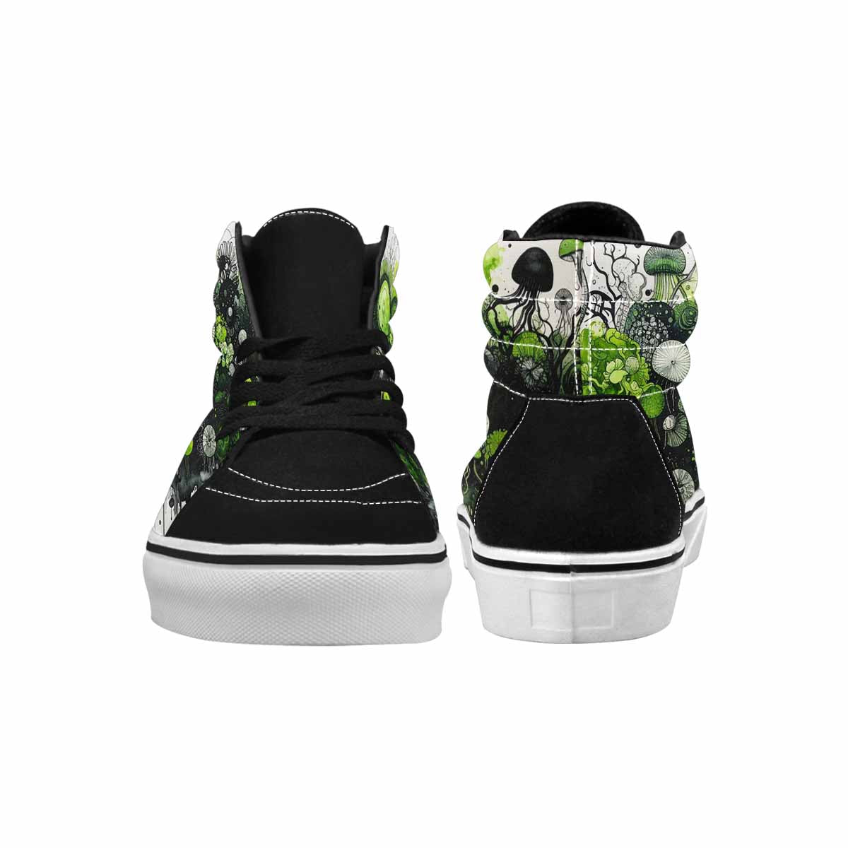 MEN'S Sea Creature Burst High Top Canvas Wallpaper Art Custom Sneakers