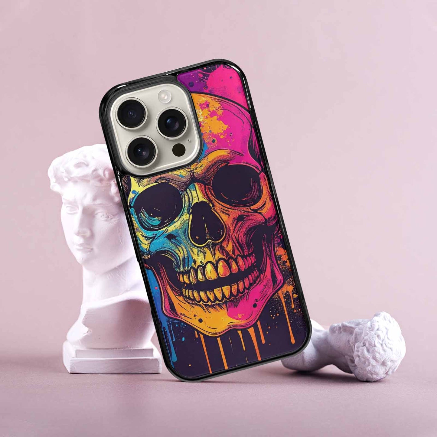 iPhone 16 Pro Case — Skulls Splatter Comic, Original Design Phone Case