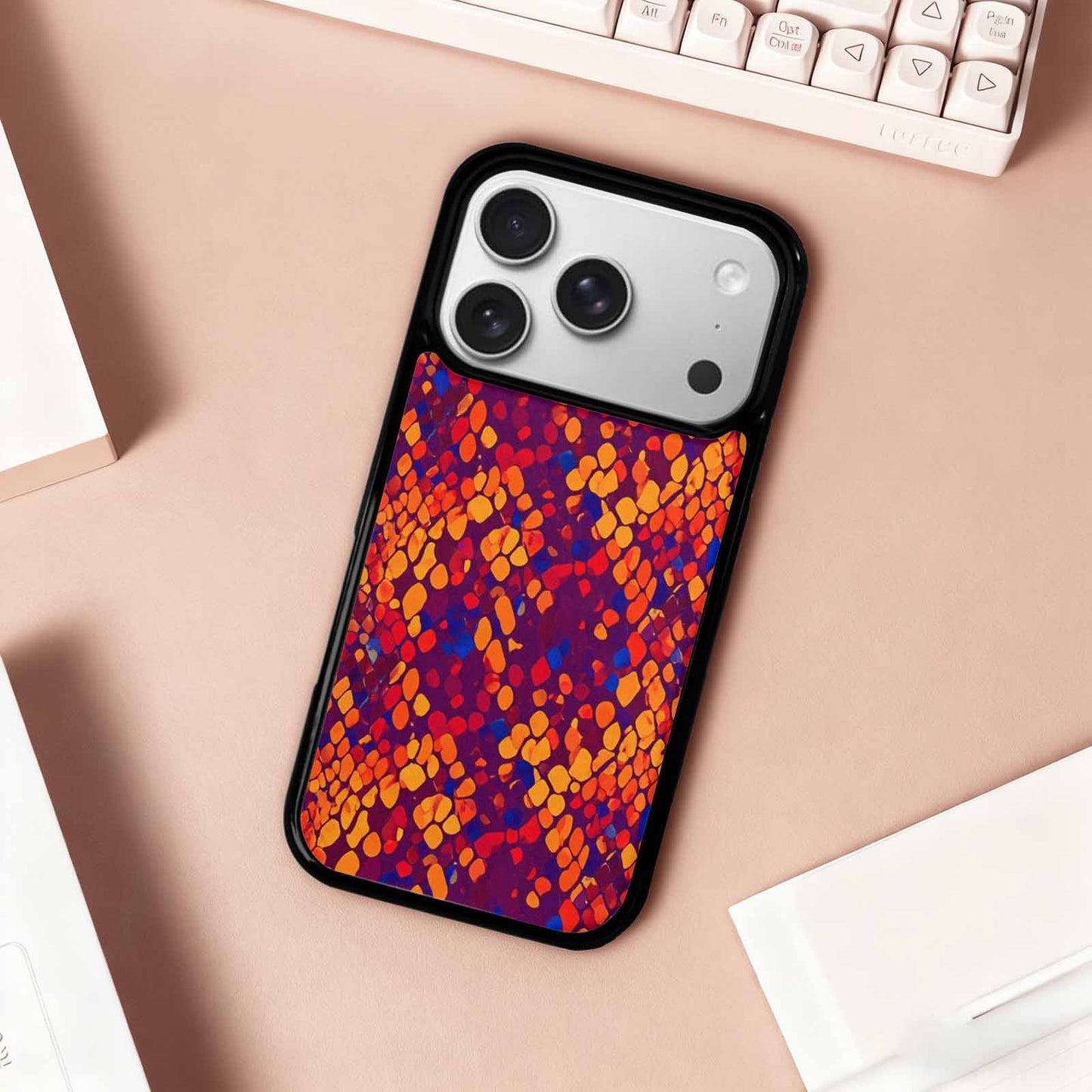 iPhone 17 Pro Case — Dark Snake Print Original Art, Custom Printed Phone Case