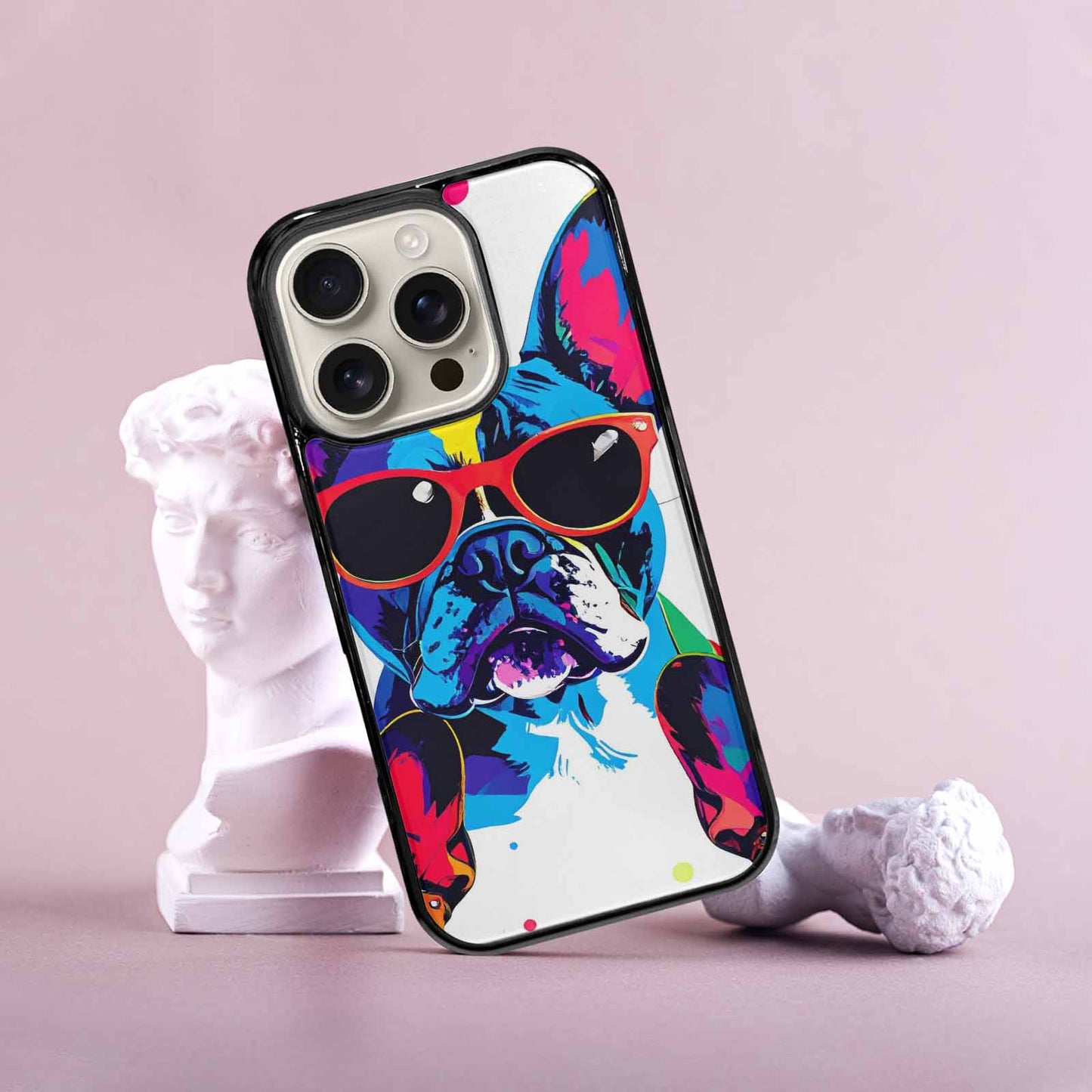 iPhone 16 Pro Case — French Bulldog Pop Art Pattern, Custom Phone Case
