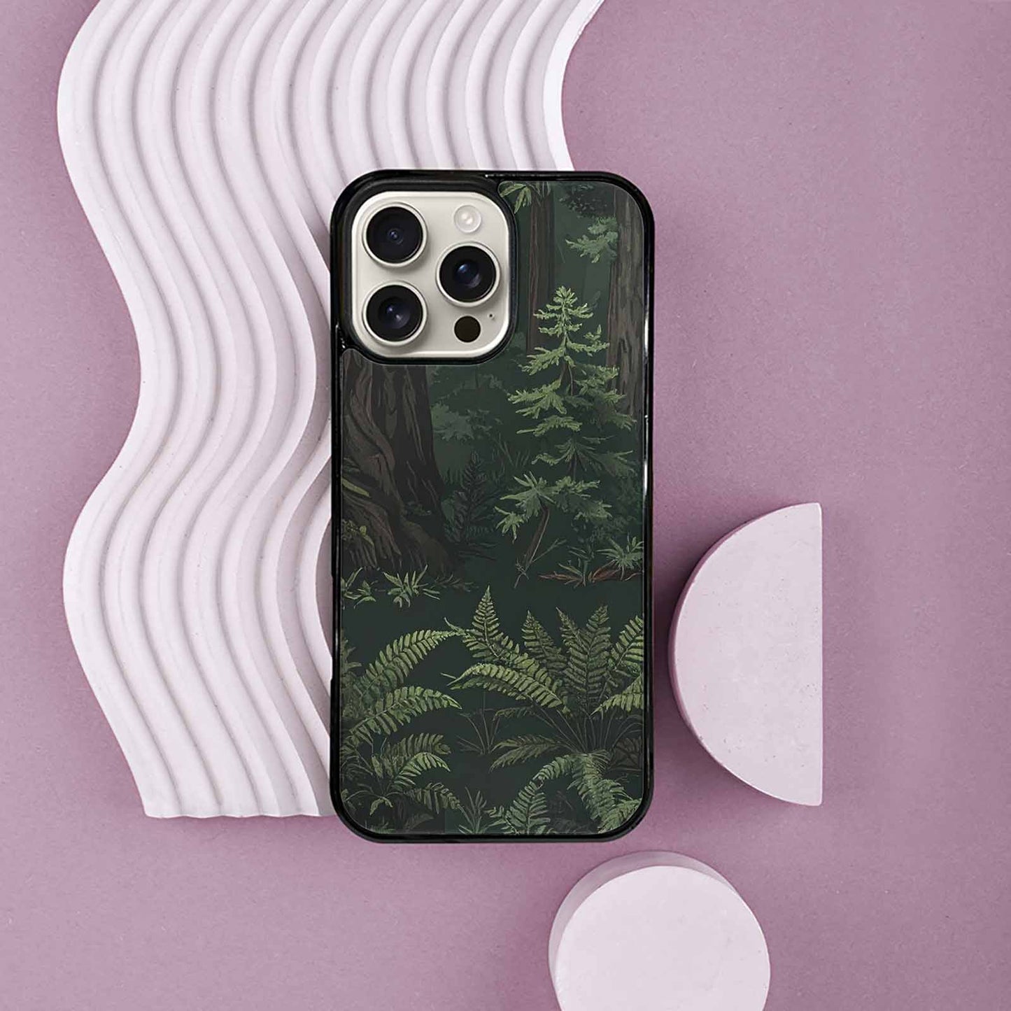 iPhone 16 Pro Max Case — Seamless Pattern Ancient Redwood Forest Giant, Personalized Phone Case