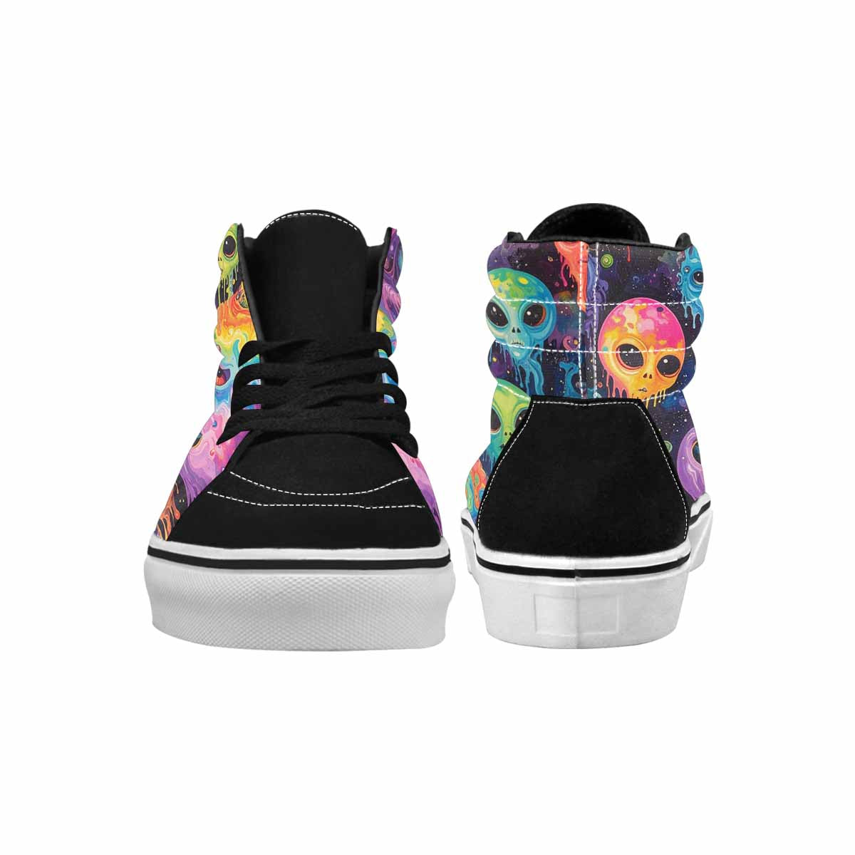 MEN'S Aliens Tie Dye High Top Canvas Surreal Shoes