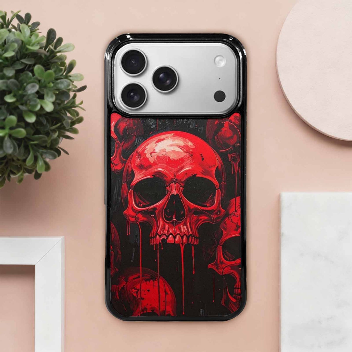 iPhone 17 Pro Max Case — 1000\'s Of Skulls Overlapping Gothic Skulls, Original Design Phone Case