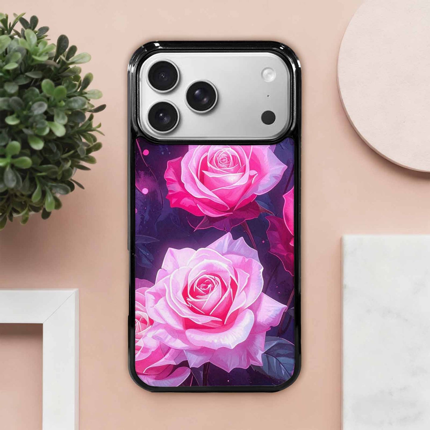 iPhone 17 Pro Max Case — Watercolor Marble Rose Watercolor Abstract, Custom Made Phone Cover