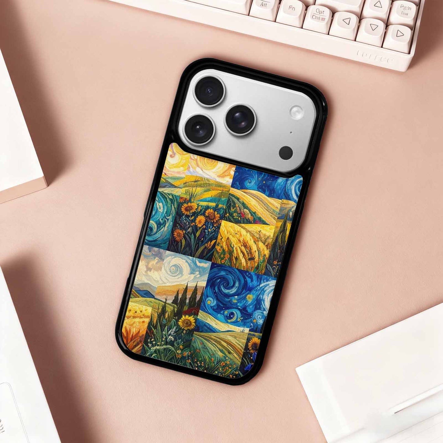 iPhone 17 Pro Case — Small Van Gogh Style Swirl Galaxy, Custom Print Case Cover