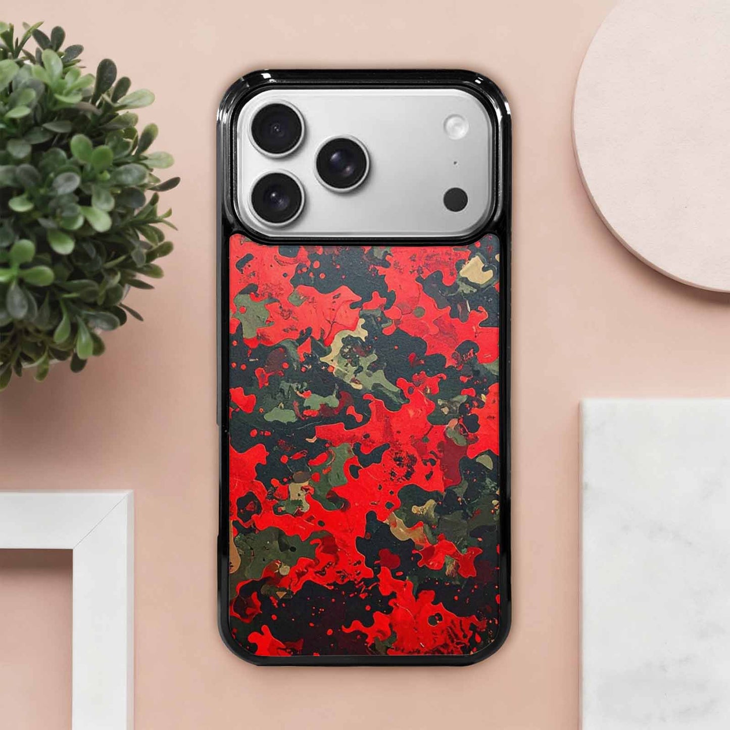 iPhone 17 Pro Max Case — Small Military Camouflage Blotch Camo, Customized Protective Case