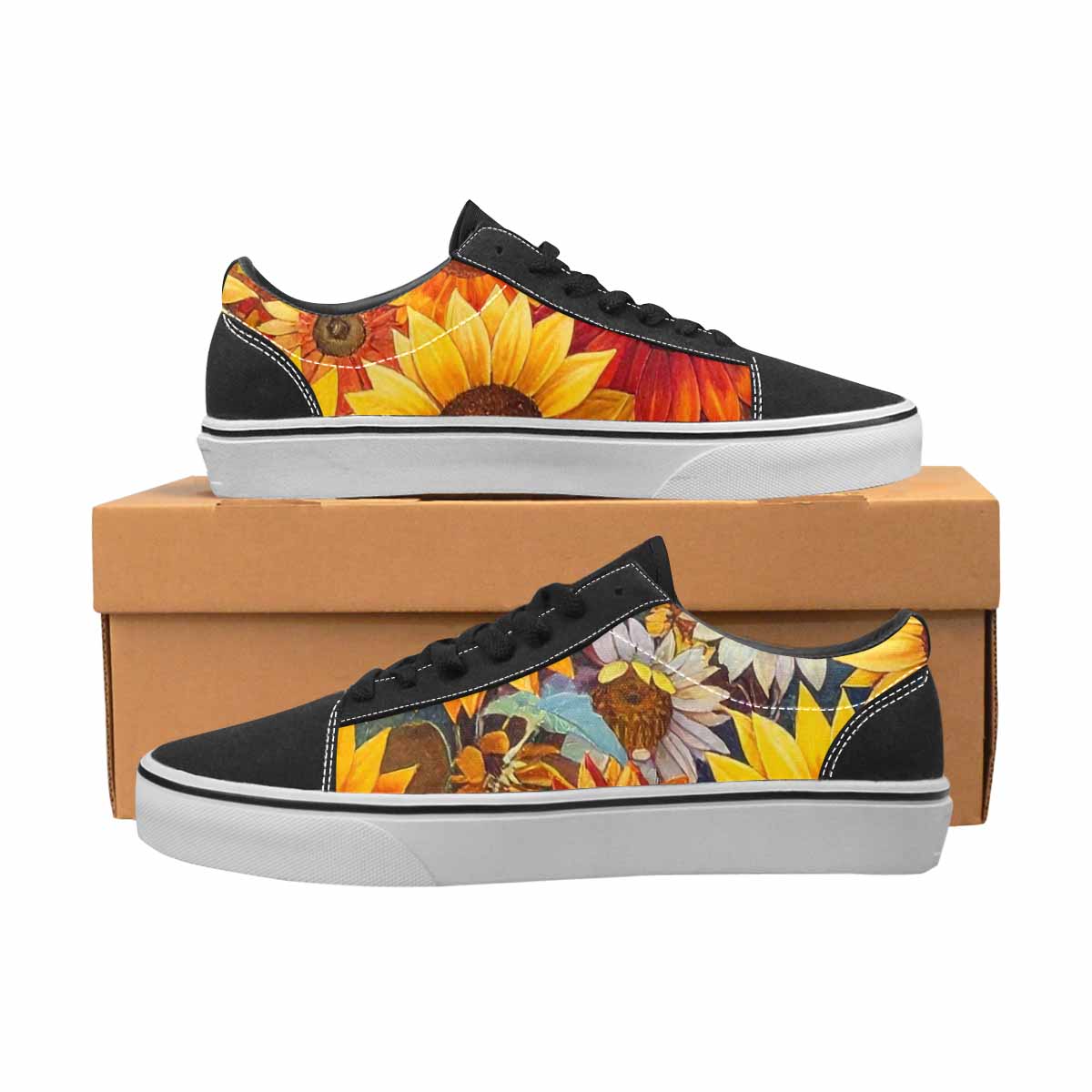 WOMEN'S Sunflower Burst Lace-Up Canvas Grunge Shoes