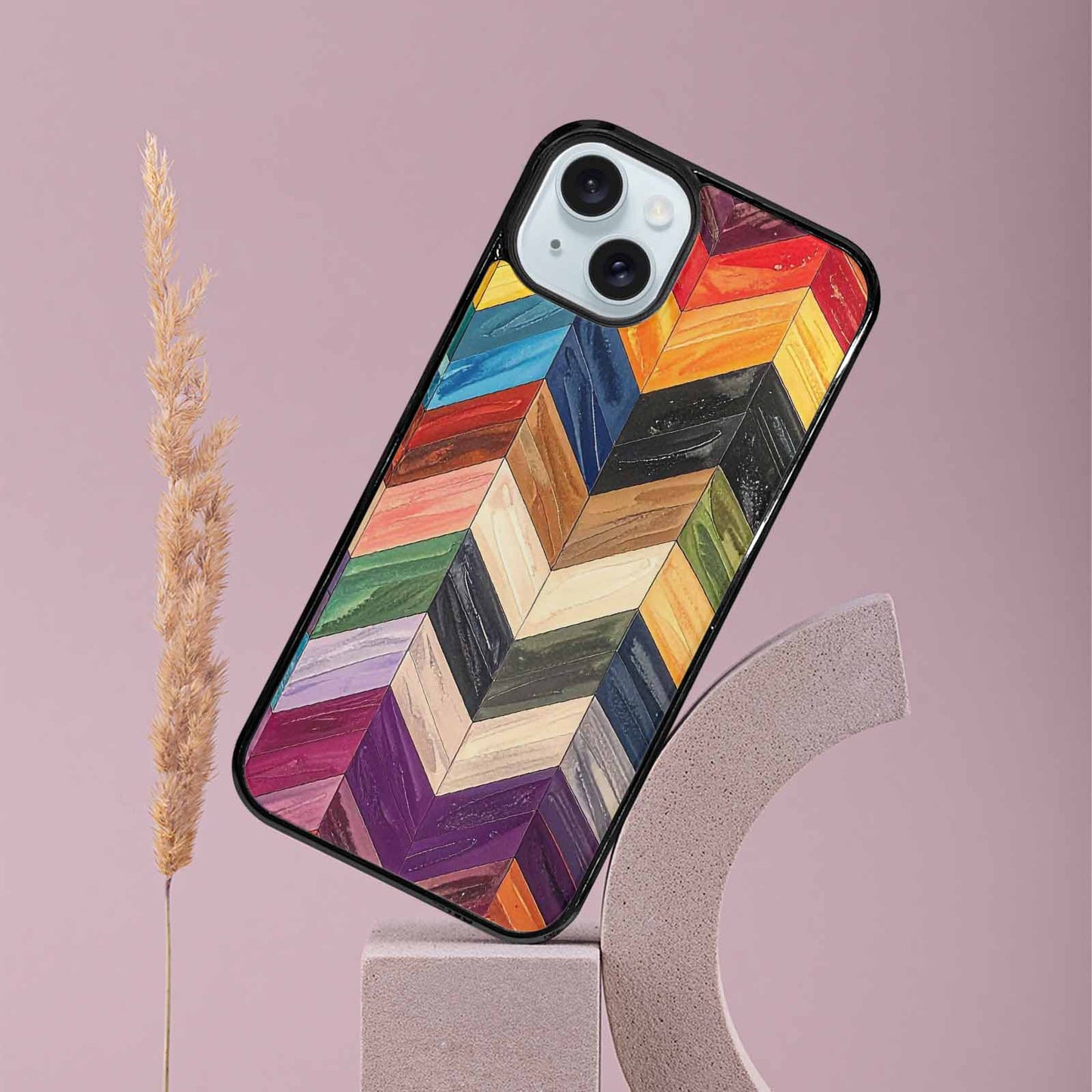 iPhone 15 Plus Case — Progress Pride Flag Color Theme Small, Personalized Phone Case