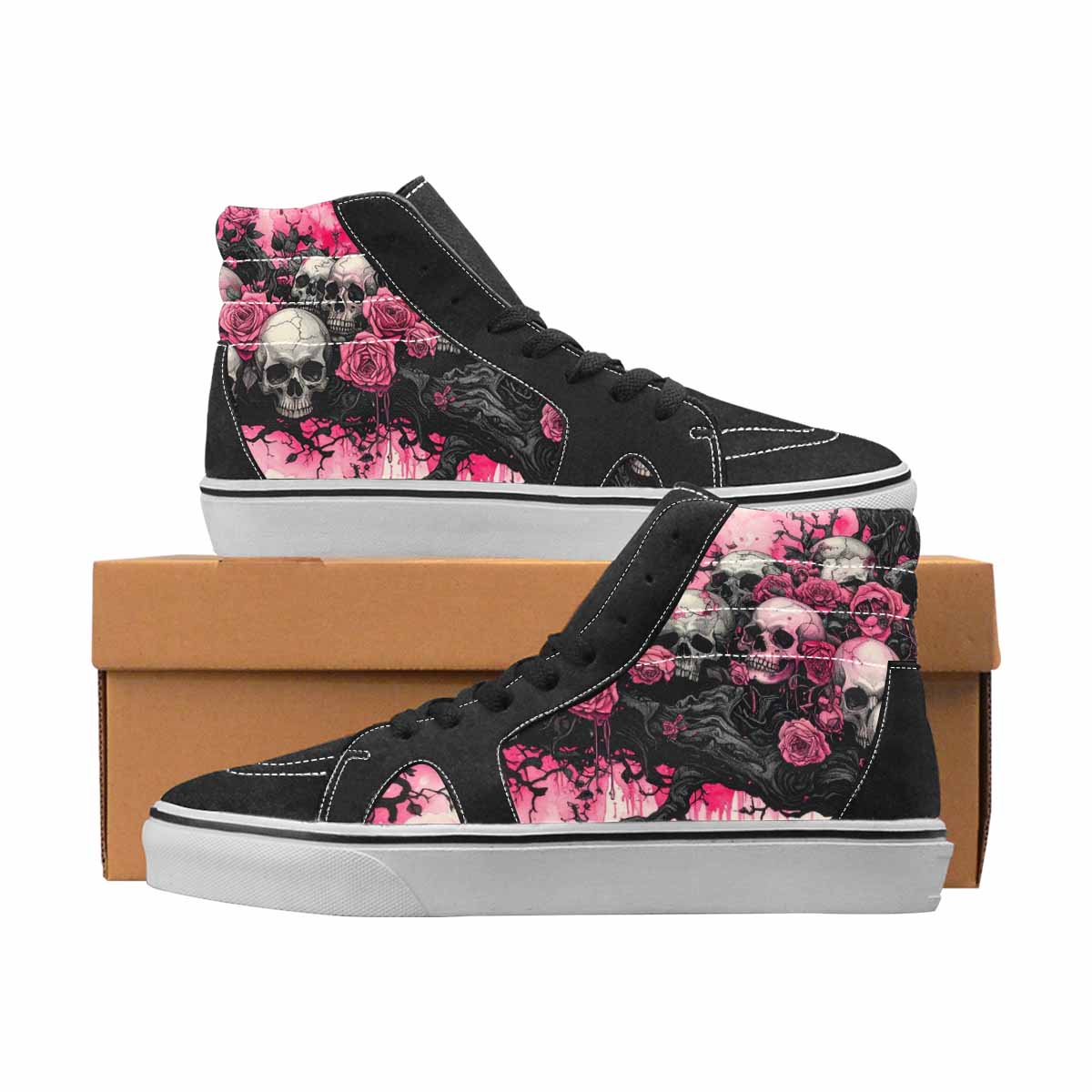 Skulls & Roses Ink Custom Shoes 2 | Women's | Freaky Shoes®