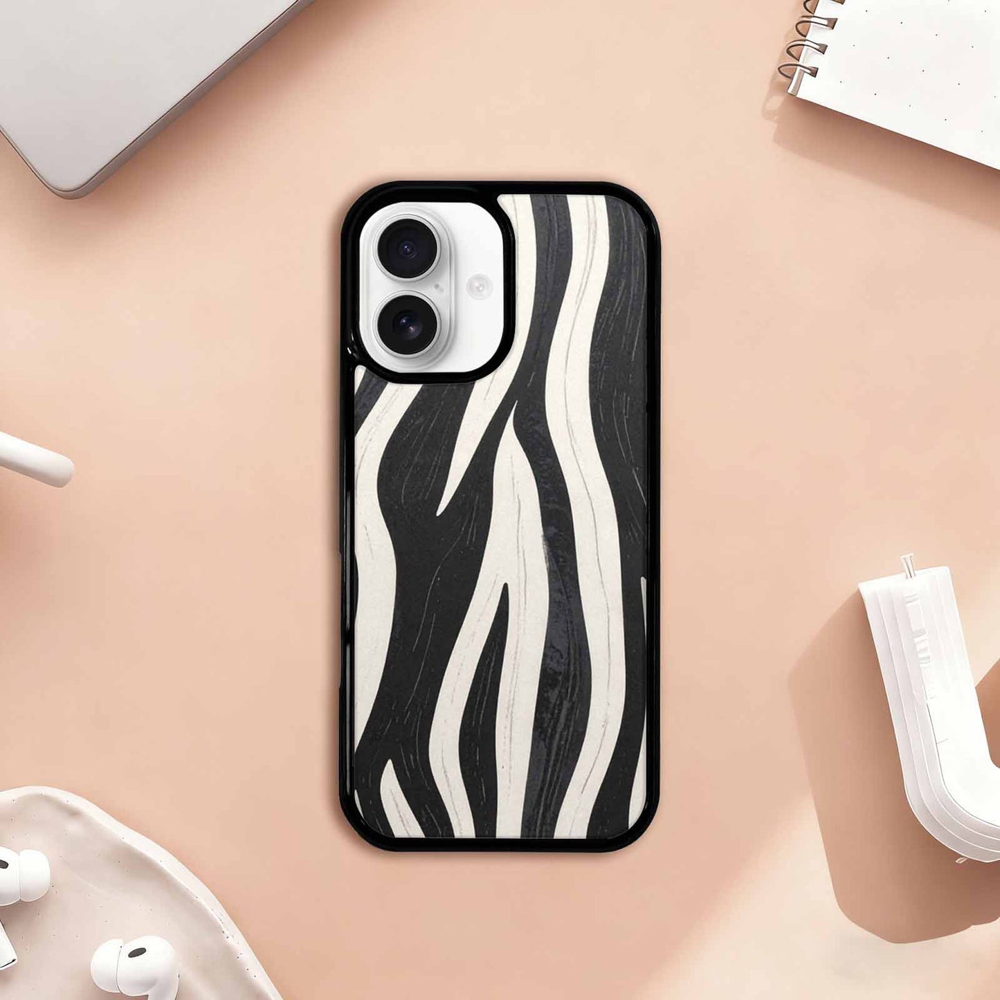 iPhone 17 Case — Modern Zebra Stripe Animal Print, Unique Phone Case Design