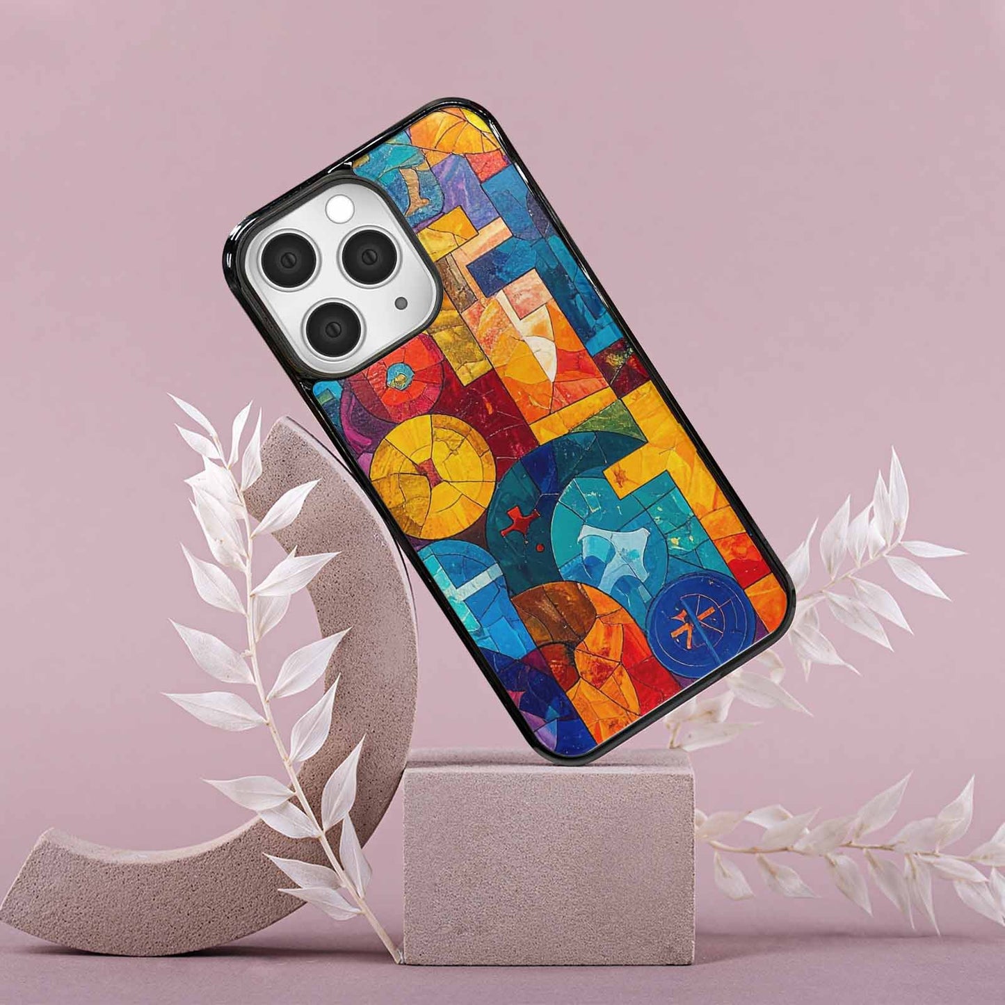 iPhone 15 Pro Max Case — Faith Cross And Faith Icons Pattern, Custom Print Case Cover