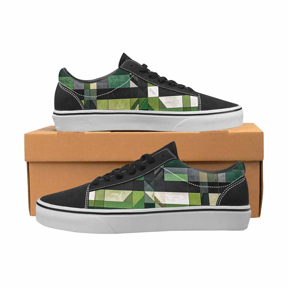 WOMEN'S Aromantic Flag Color Canvas Lace-Up Neon Fantasy Shoes