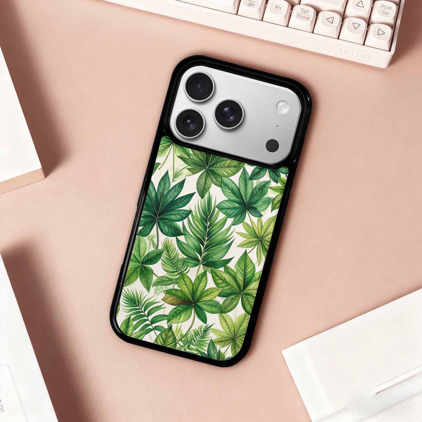 iPhone 17 Pro Case — Small Seven Point Palmate Leaf Floral, Custom Designed Case Cover