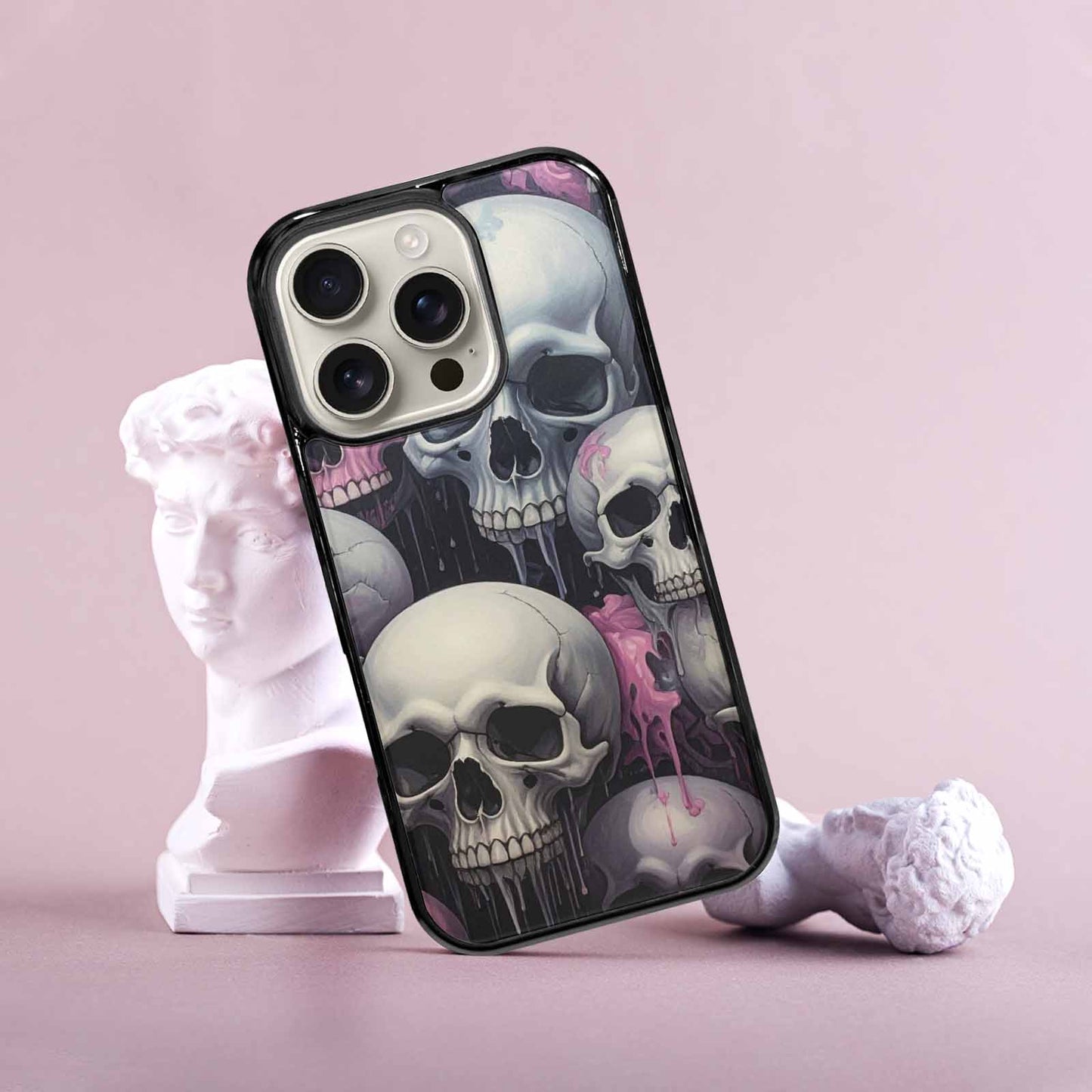 iPhone 16 Pro Case — Dark Black And White Color Tone, Custom Art Phone Cover
