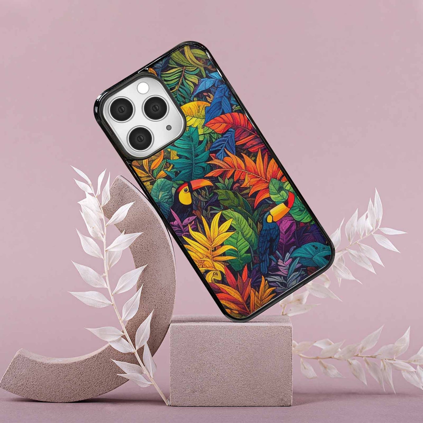 iPhone 15 Pro Max Case — Toucan Jungle Toucan Jungle Pattern Hundreds, Original Design Phone Case