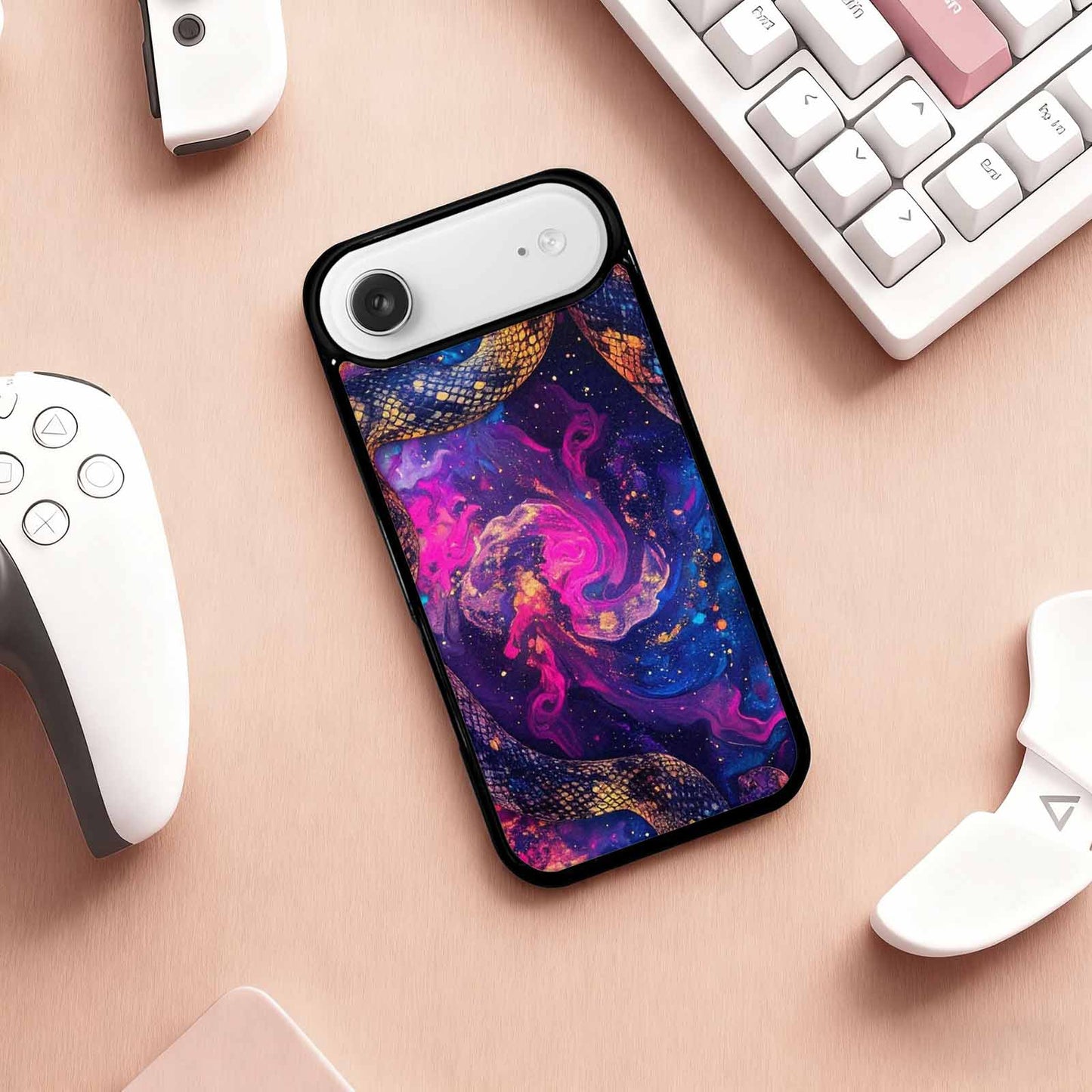 iPhone 17 Air Case — Snake Print Galaxy Seamless Pattern Animal, Customized Protective Case