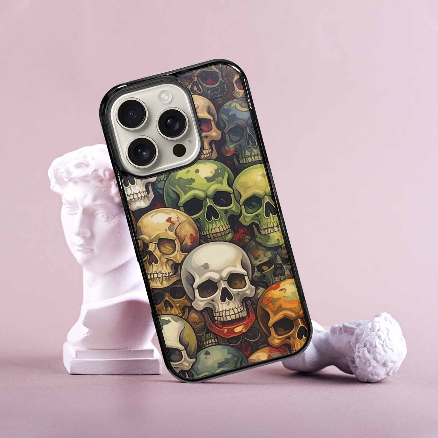 iPhone 16 Pro Case — Skulls Pattern Hundreds Of Sma, Original Design Phone Case