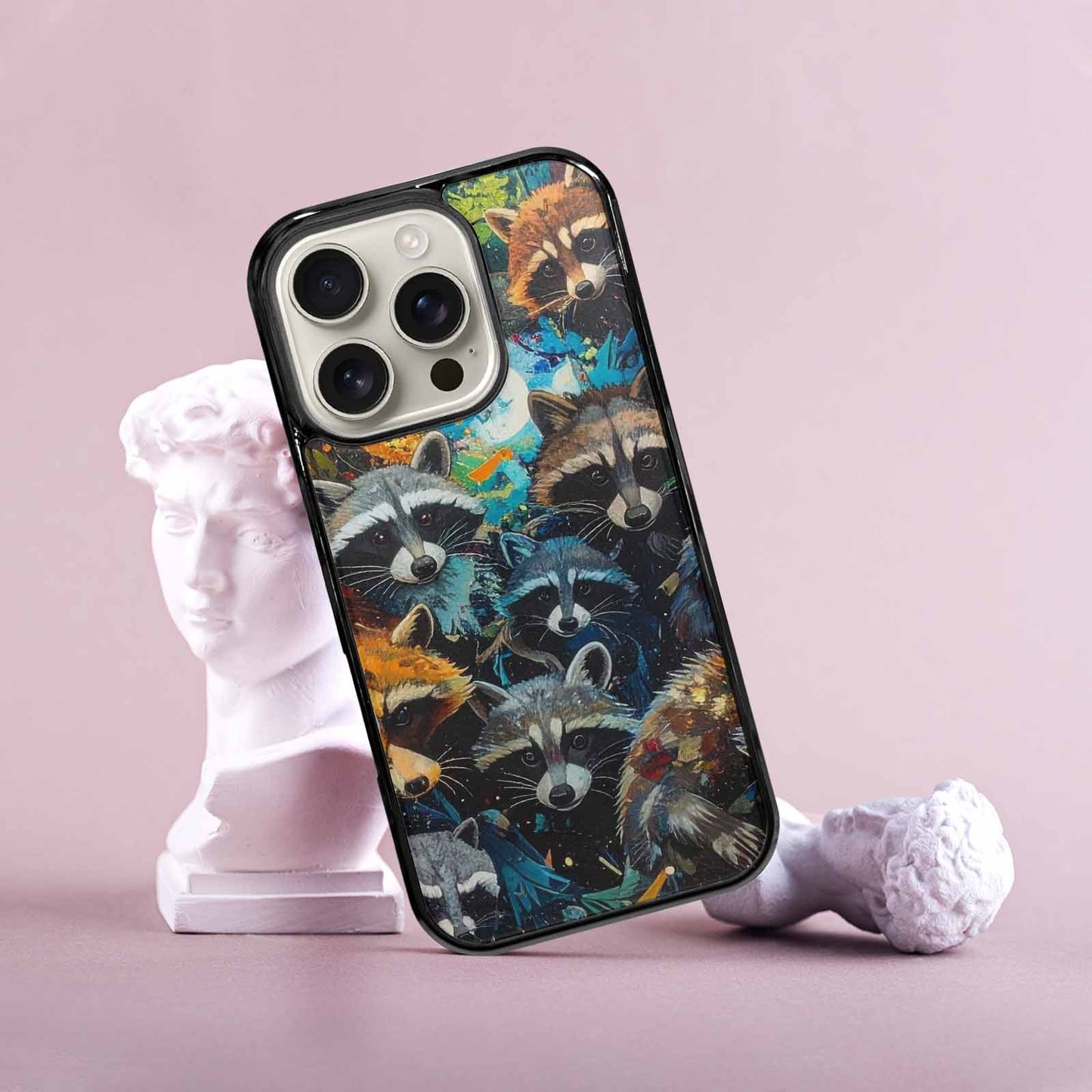 iPhone 16 Pro Case — Raccoon Bandit Raccoon Bandit Pattern Hundreds, Personalized Phone Case