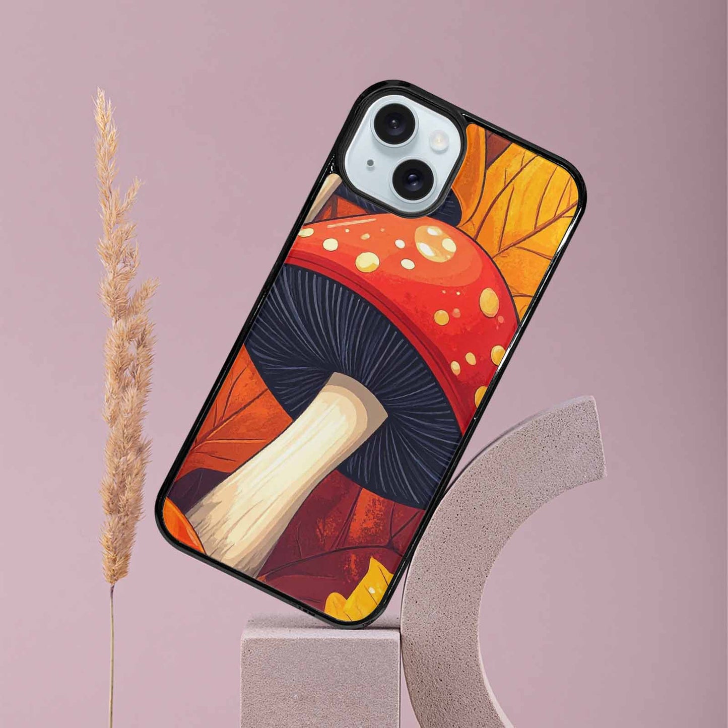 iPhone 15 Plus Case — Bold Autumn Mushroom Bold Autumn Mushroom, Original Design Phone Case
