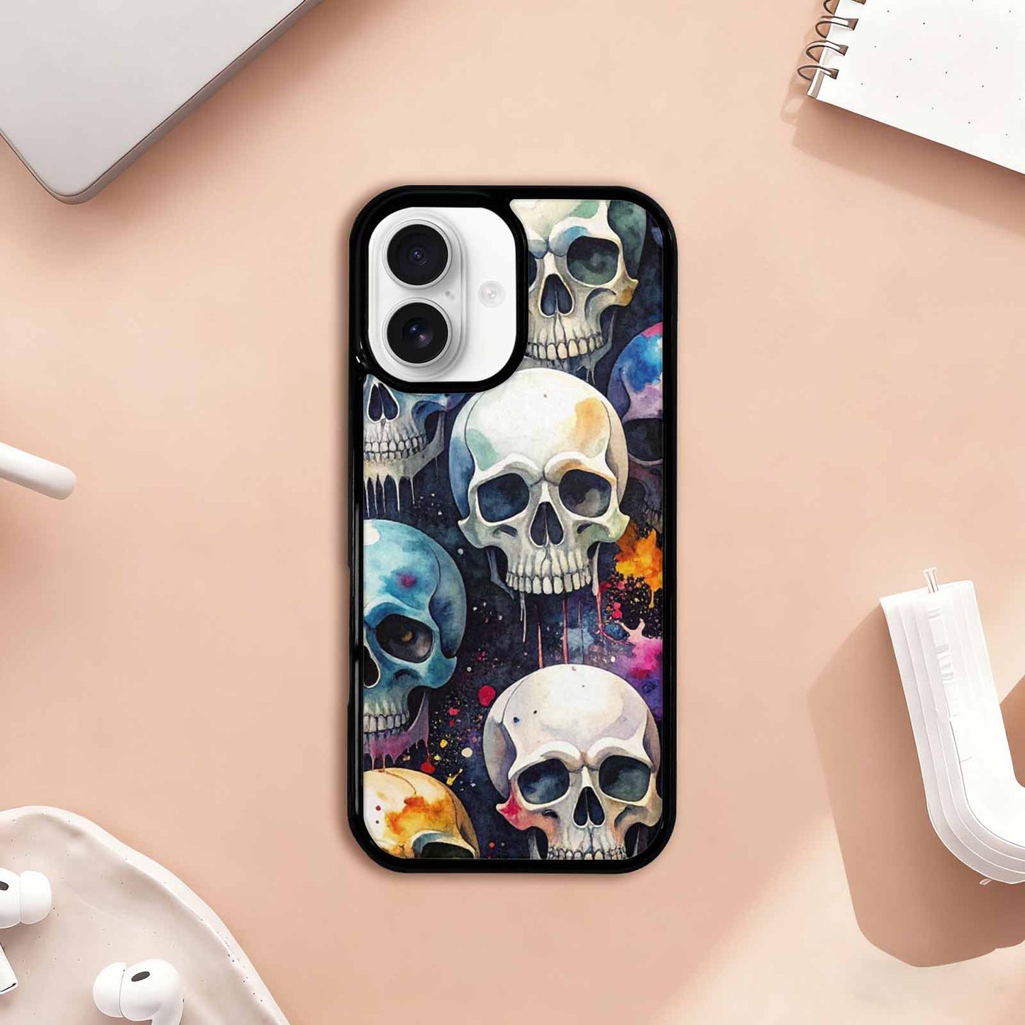 iPhone 17 Case — Skull Dark Art Gothic Print Gothic, Custom Print Case Cover