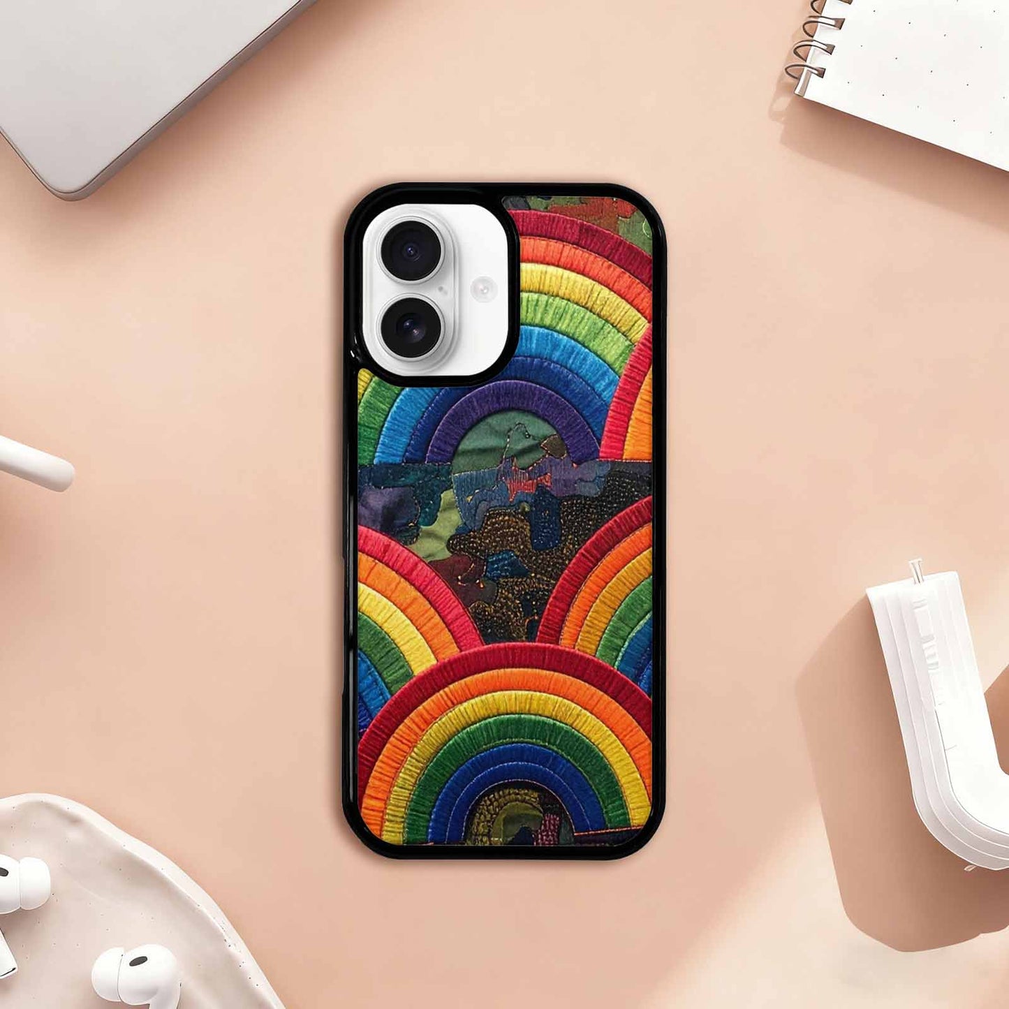 iPhone 17 Case — Vivid Camo Rainbow Camo, Personalized Phone Case