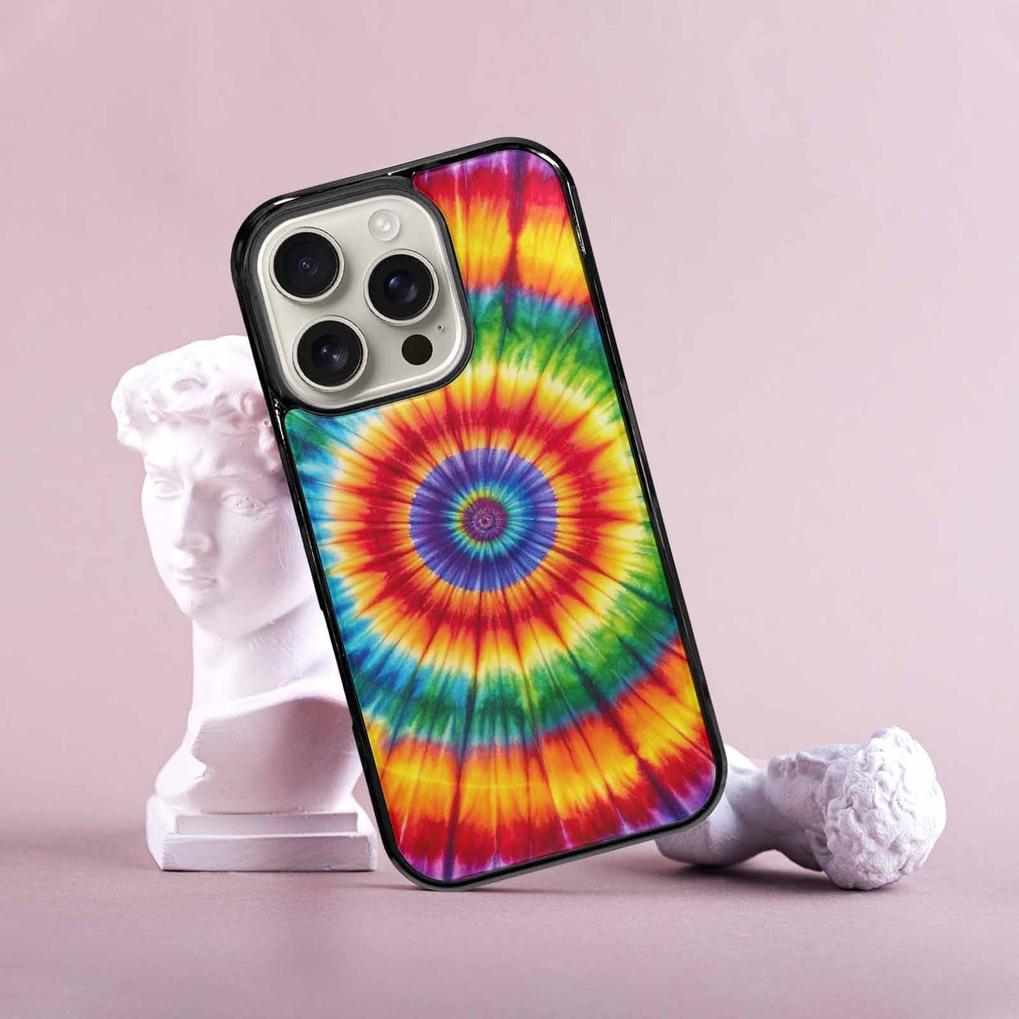 iPhone 16 Pro Case — Rainbow Spiral Tie Dye Alt, Unique Phone Case Design