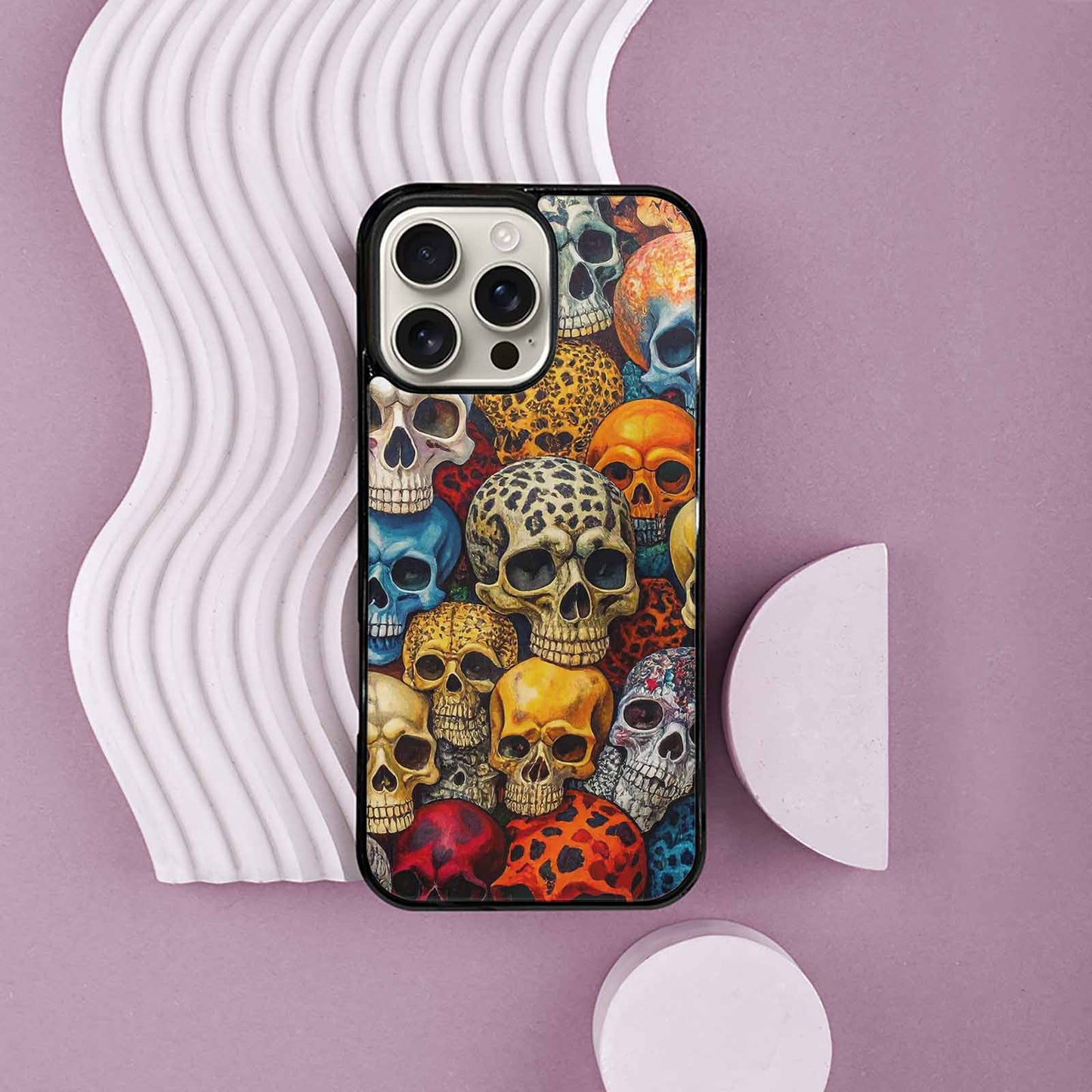 iPhone 16 Pro Max Case — Skulls Animal Printskulls Patt Ddn, Custom Made Phone Cover