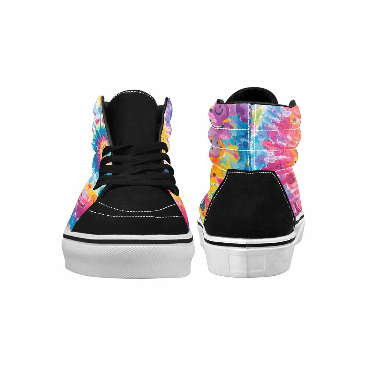MEN'S Smiley Facessmiley Faces High Top Canvas Wallpaper Art Custom Sneakers