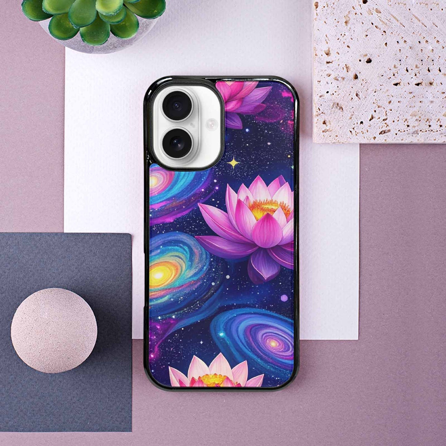 iPhone 16 Case — Lotus Galaxy, Customized Protective Case