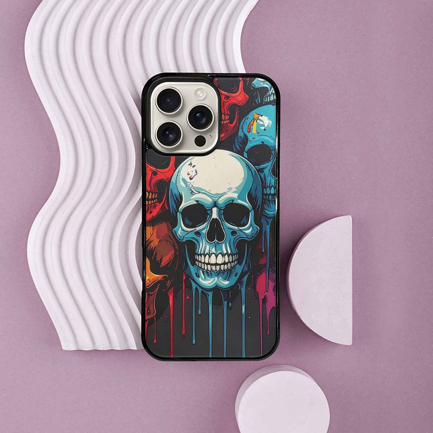 iPhone 16 Pro Max Case — Many Of Skulls Collage Overlapping Art, Custom Phone Case