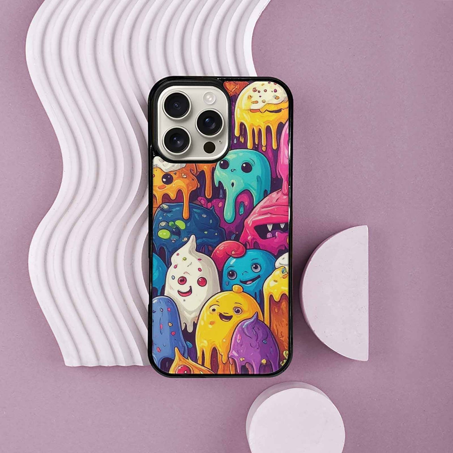 iPhone 16 Pro Max Case — Melting Ice Cream Monster Charac, Custom Phone Case