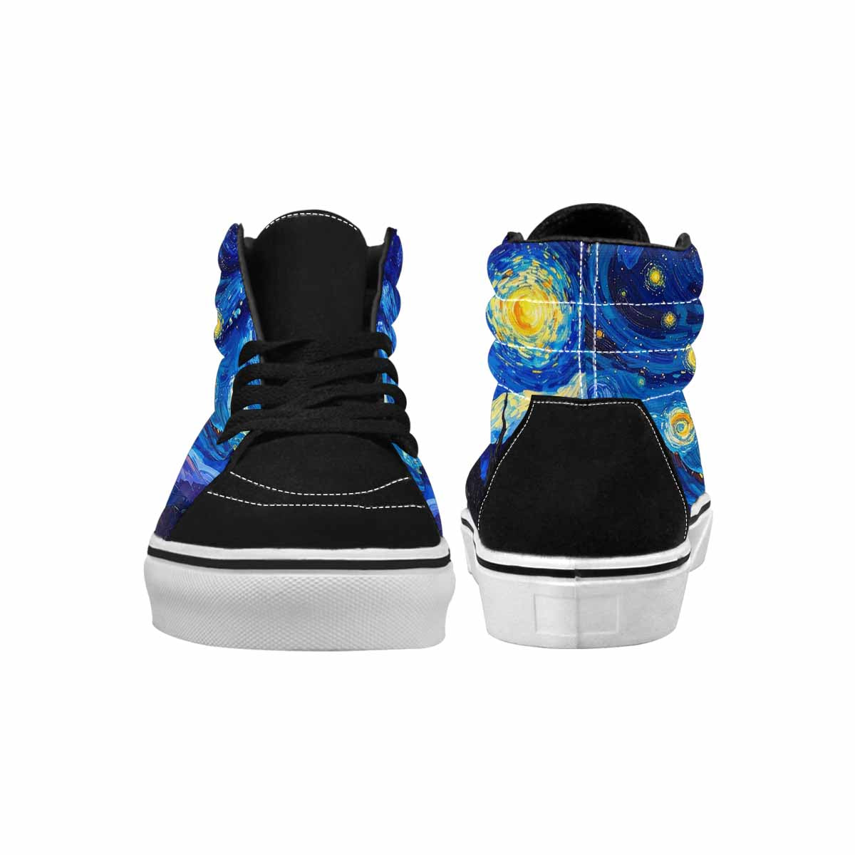 MEN'S Starry Night Van Gogh High Top Canvas Surreal Sneakers